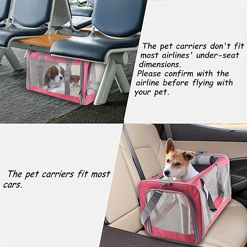 Miniatura 7 de Atvobiy Transportador de gatos suave para gatos medianos, bolsa de transporte para perros pequeños, transportador de cachorros para perros pequeños,