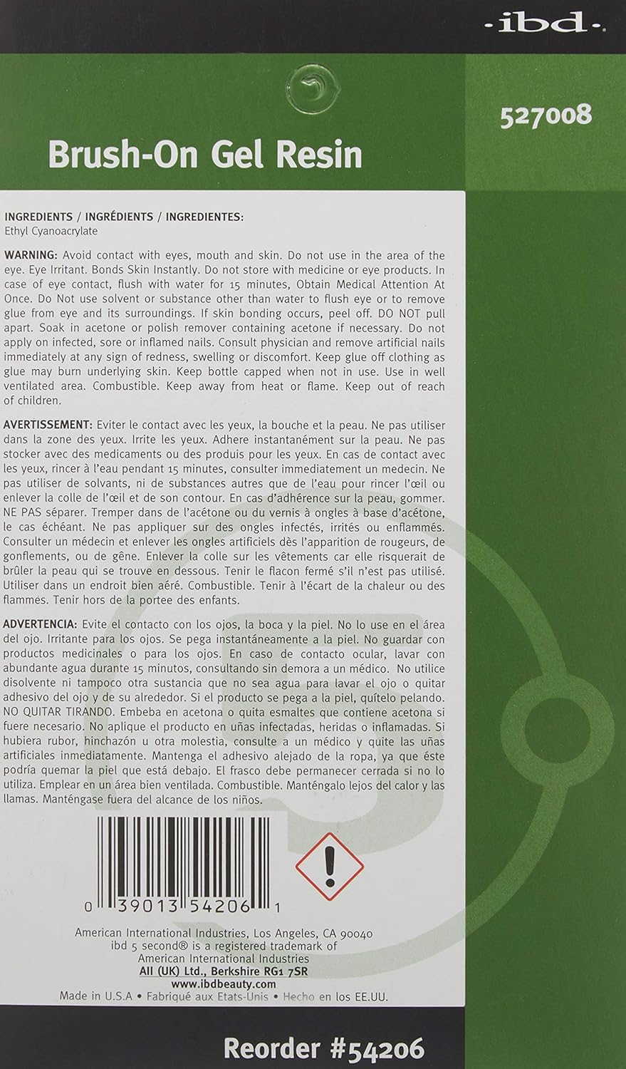 IBD Ibd 5 Second Brush-on Gel Resin - Net Wt. 0.20 oz. : False Nails : Beauty & Personal Care