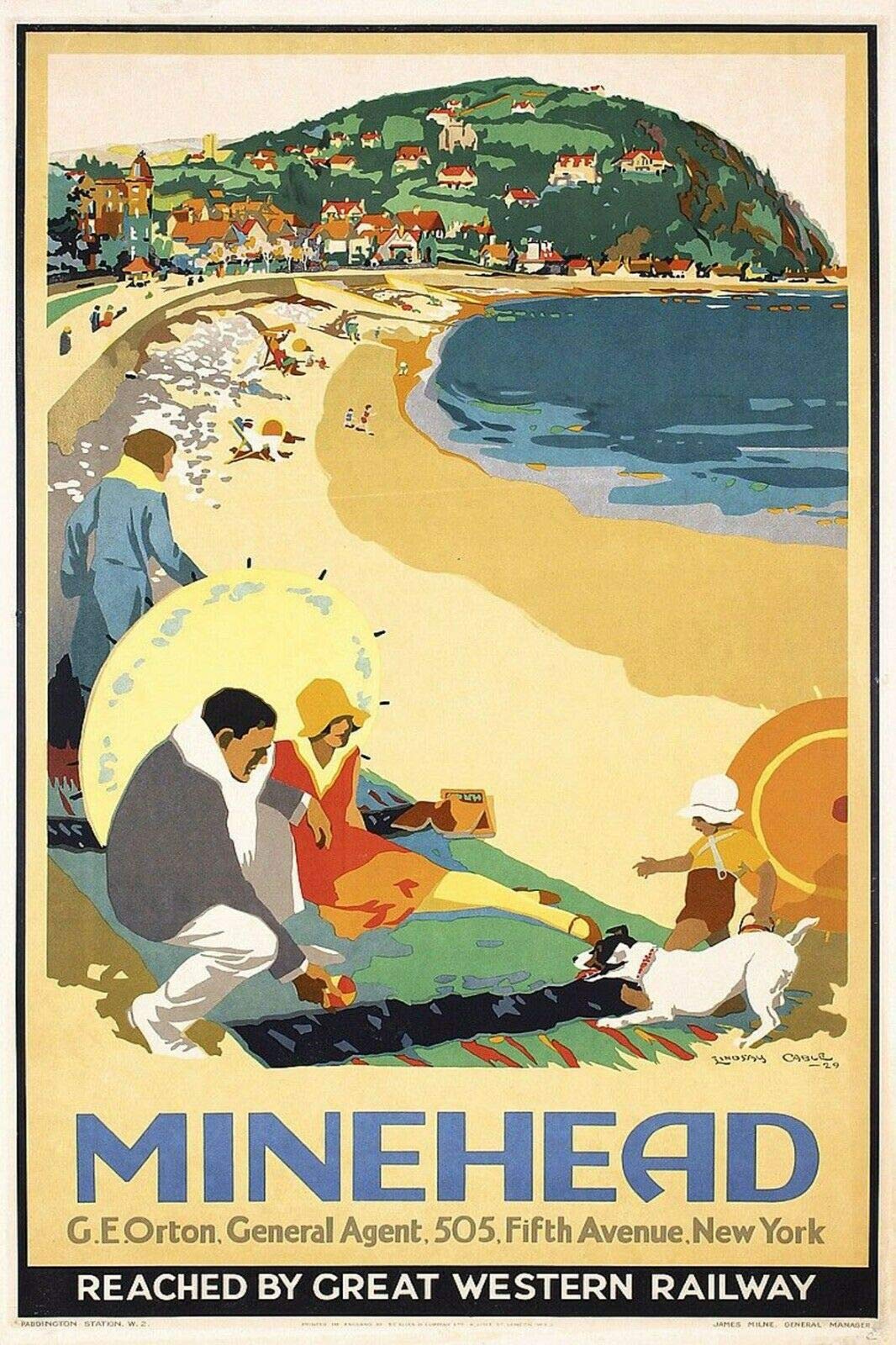 Kueprae A155 Travel Holiday Railway Advert Vintage Retro Style Metal Sign 12X8 Inches