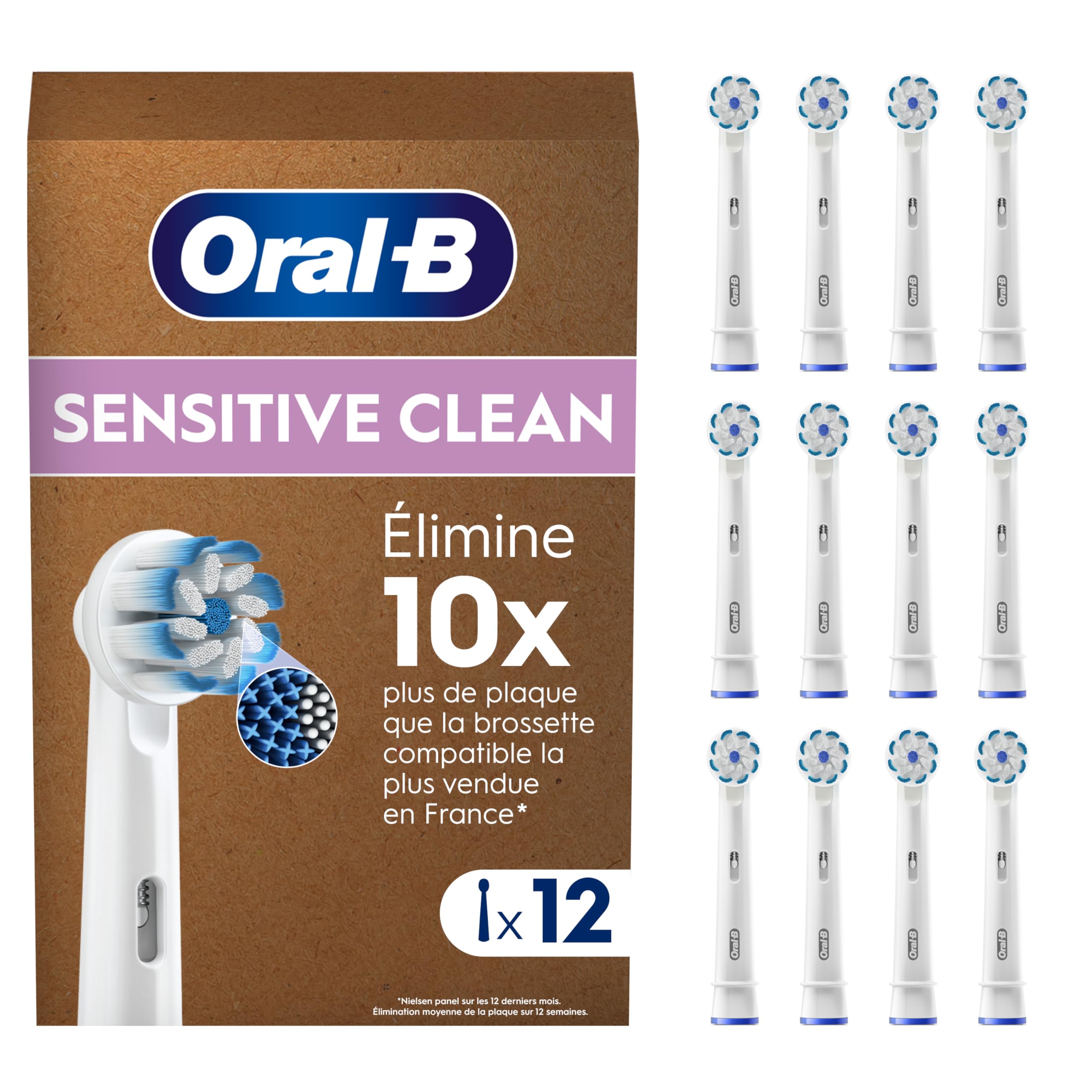Procter & Gamble Oral-B Sensitive Clean Toothbrush Head, Pack Of 12 Counts, Mailbox Sized Pack