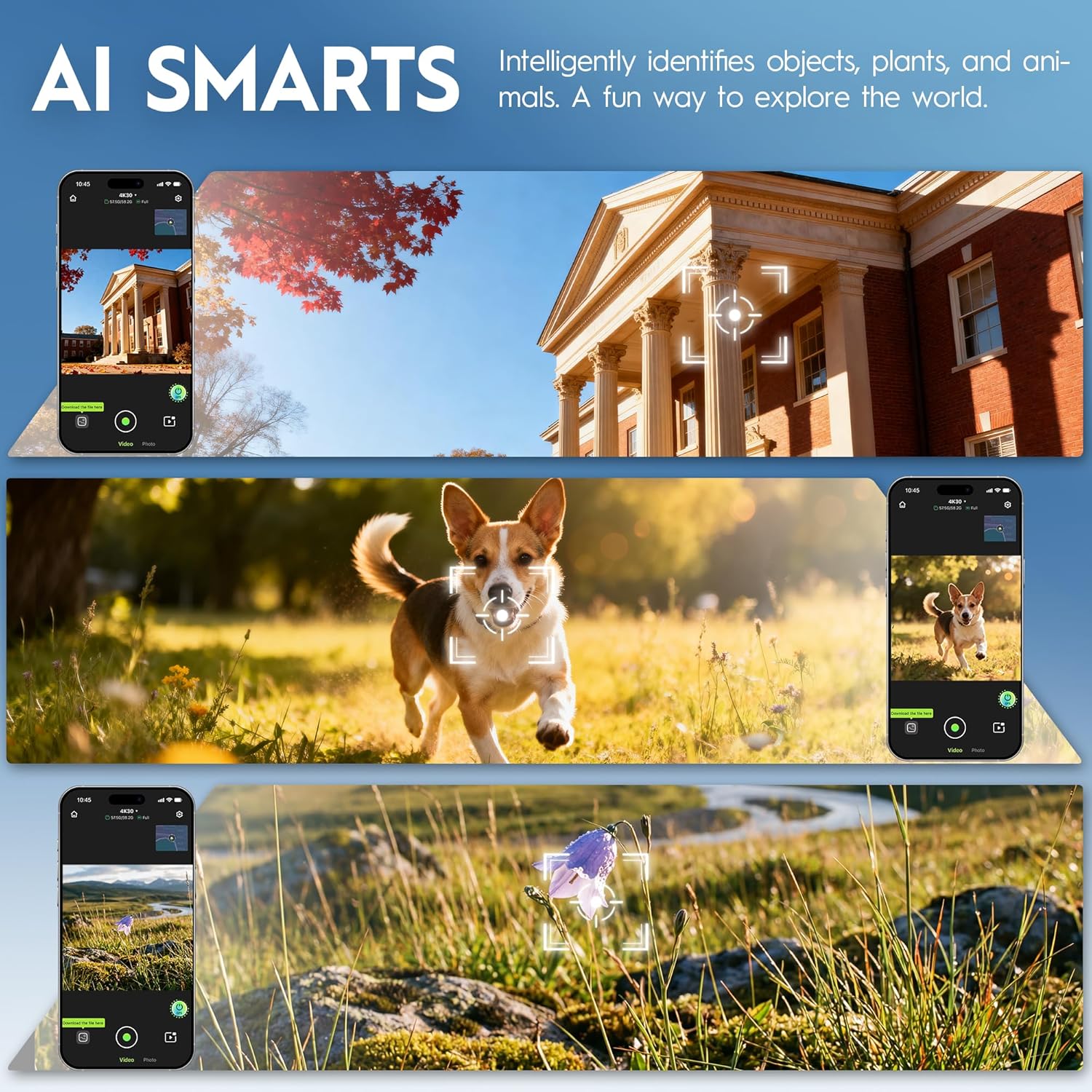 True 4K Action Camera with GPS AI Tracking, 64G Mini Body Camera with 6-Axis Stabilization, Wearable POV Cam with Charging Case, Waterproof Thumb Sports Camera for Cycling Swimming Skiing