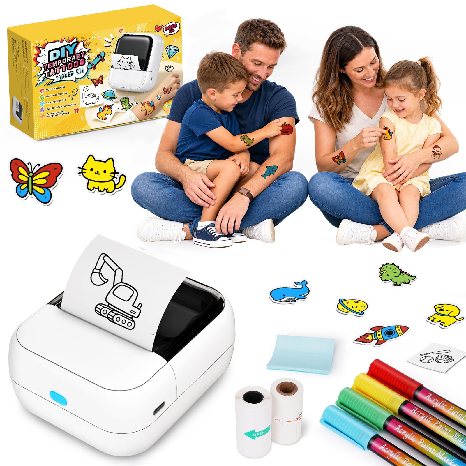 Stampante Tatuaggi Temporanei per Bambini, Tatuaggi Personalizzati
