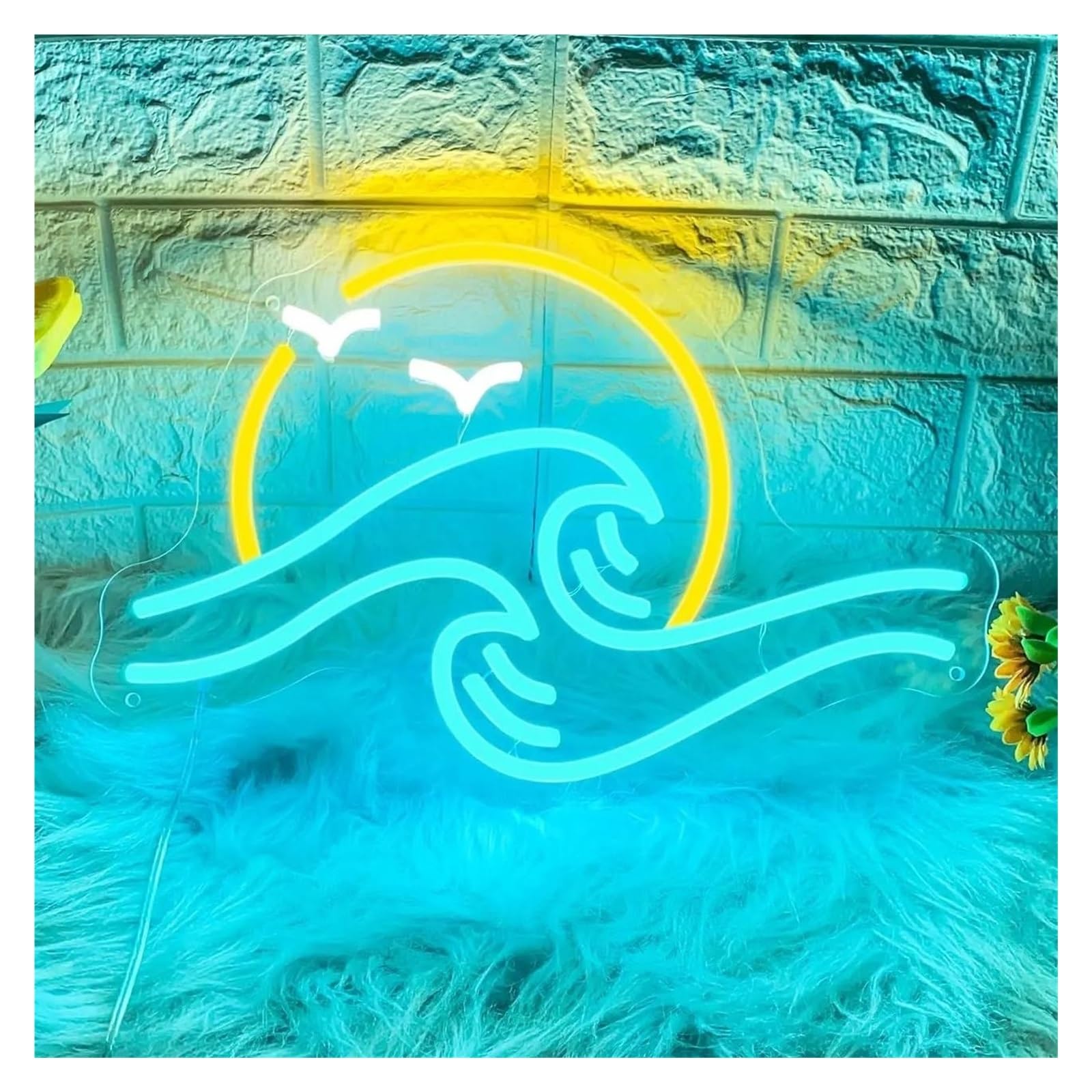 LEMST Sign Lamp Sunrise Sunset Neon Light Dimmable for Kids Room Bedroom Bar Club Hotel Birthday Party Art Decor Night Lamp 39.87cmx27.17cm