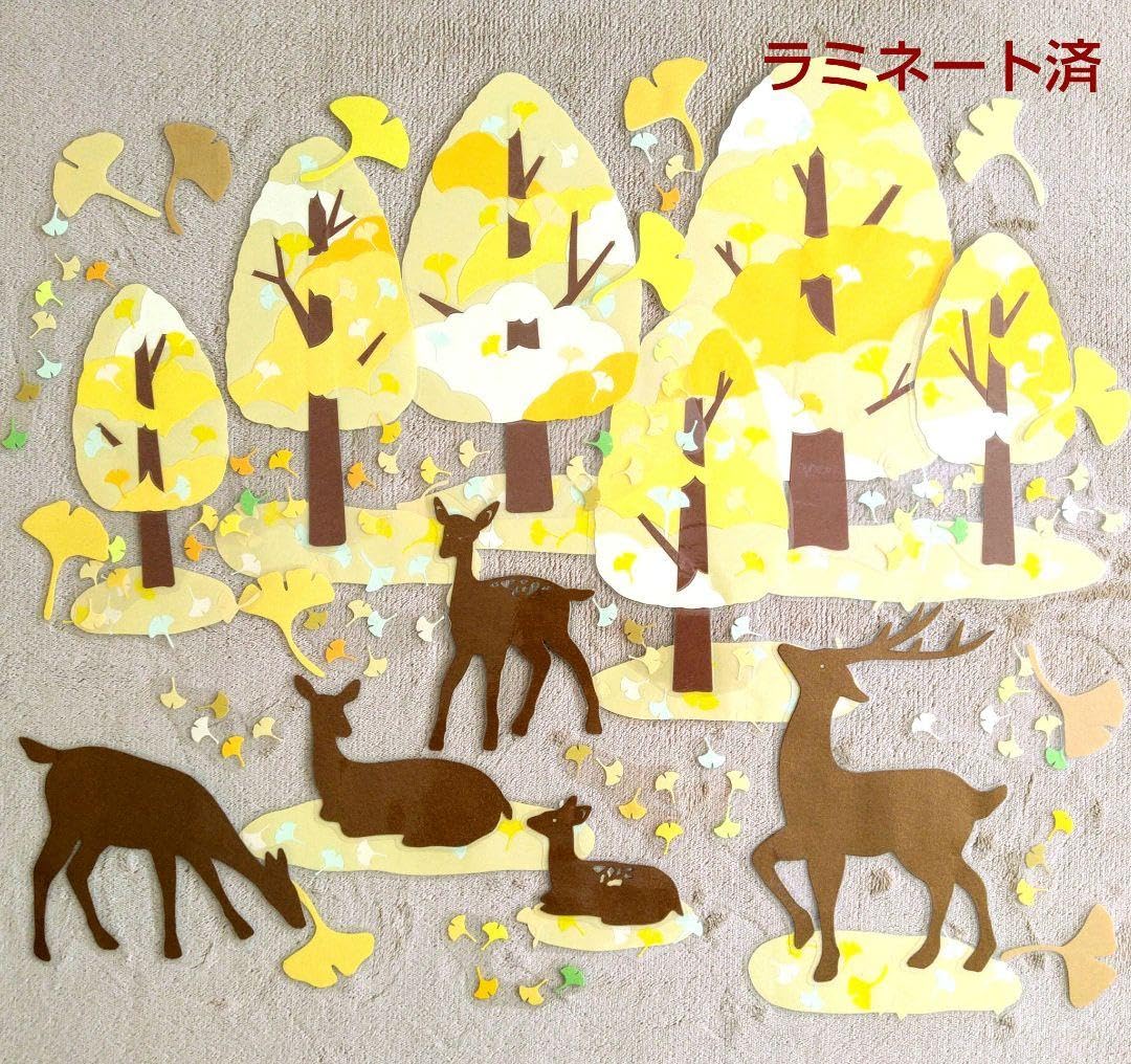 きりん【壁面飾り】まとめ3点 『菖蒲 と 太鼓橋』イチョウ並木と鹿・達磨 きりん【壁面飾り】まとめ3点 『菖蒲 と 太鼓橋』イチョウ並木と