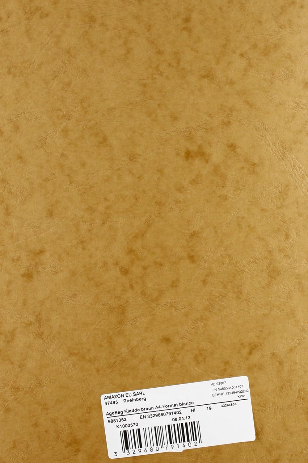 Clairefontaine 'Age Bag' Clothbound Notebook, A4, Plain, 192 Pages - Brown