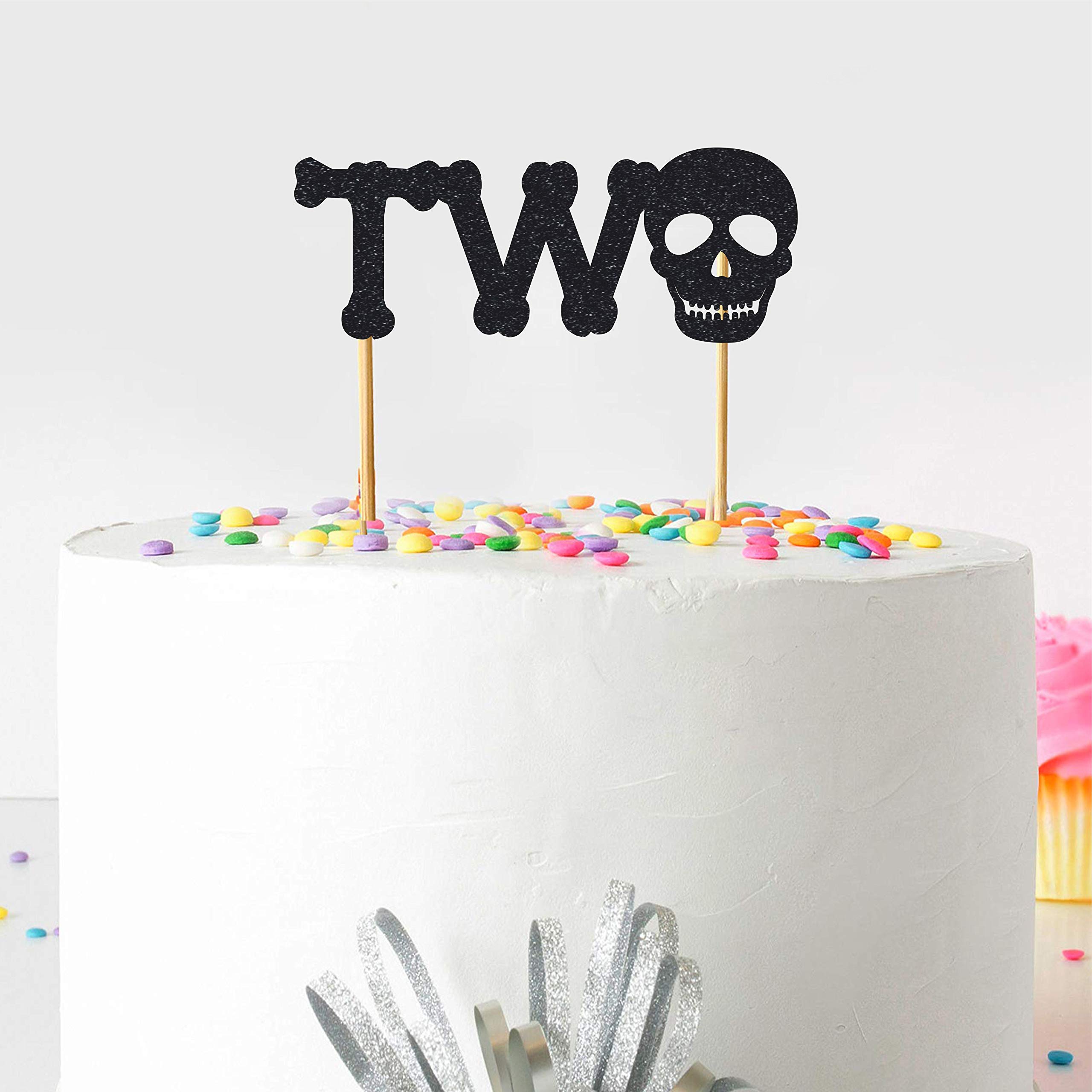 Seyal® Black Skull Two Cake Topper