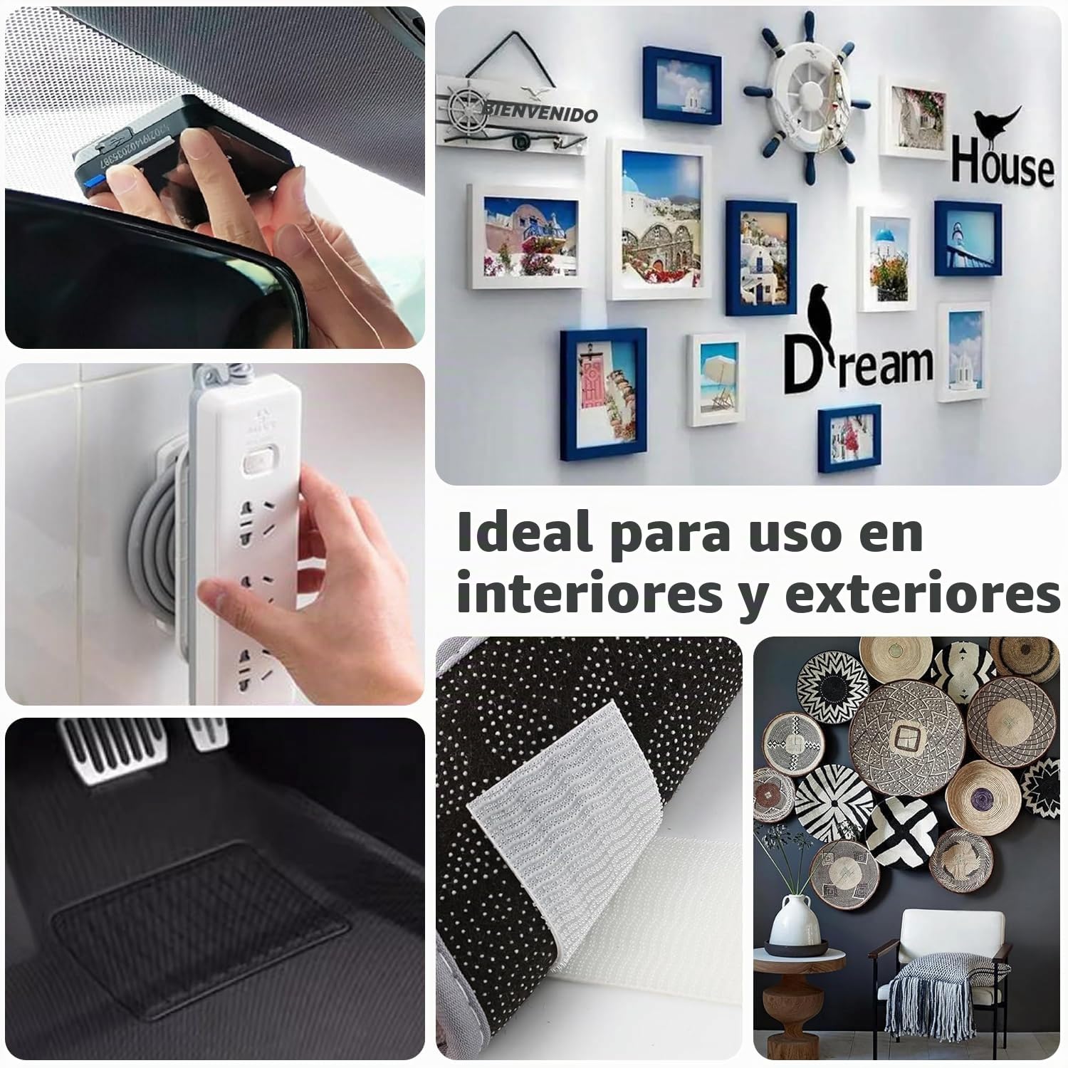 3M Dual Lock SJ3550 Cinta Adhesiva de Doble Fina Extra Fuerte Resistente 25 mm x 1,2 m Color Negro 1 Rollos con Cierre Resellable con Forma de Hongo Entrelazado para Uso en Interiores y Exteriores