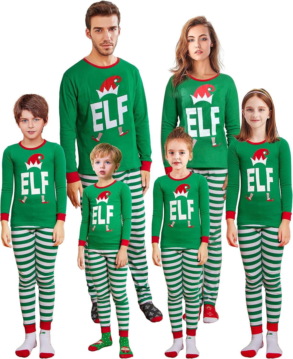 KikizYe Christmas Family Matching Pajamas Family Holiday Pjs Matching Sets