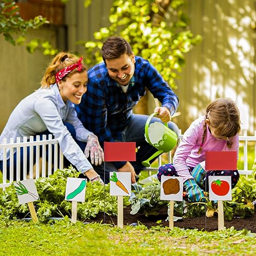 Miniatura 6 de 50 banderas de marcado de 2 x 3 con poste de acero, banderas de vinilo con estacas de vinilo, banderas de césped para patio, industriales