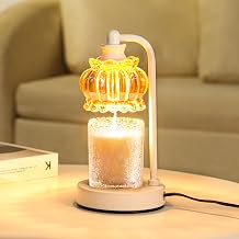 Dimmable Candle Lamp Wax Melt Warmer with Timer and 2 Bulbs - Electric Candle Warmer for Bedroom, Living Room, House Warming Gifts for Women, Mom