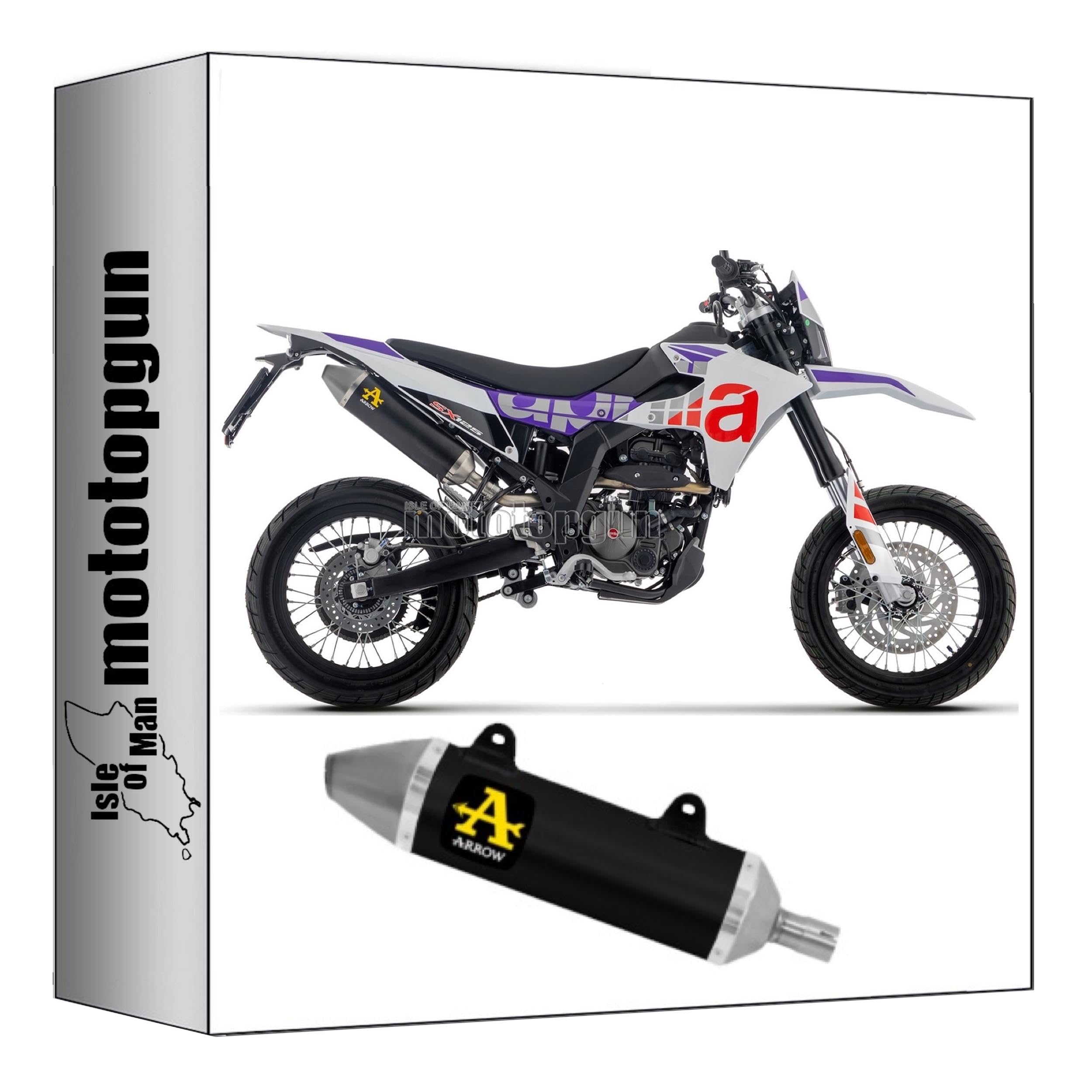 arrow scarico race thunder alluminio nero compatibile con aprilia rx sx 125 2026 mototopgun std 52013aon