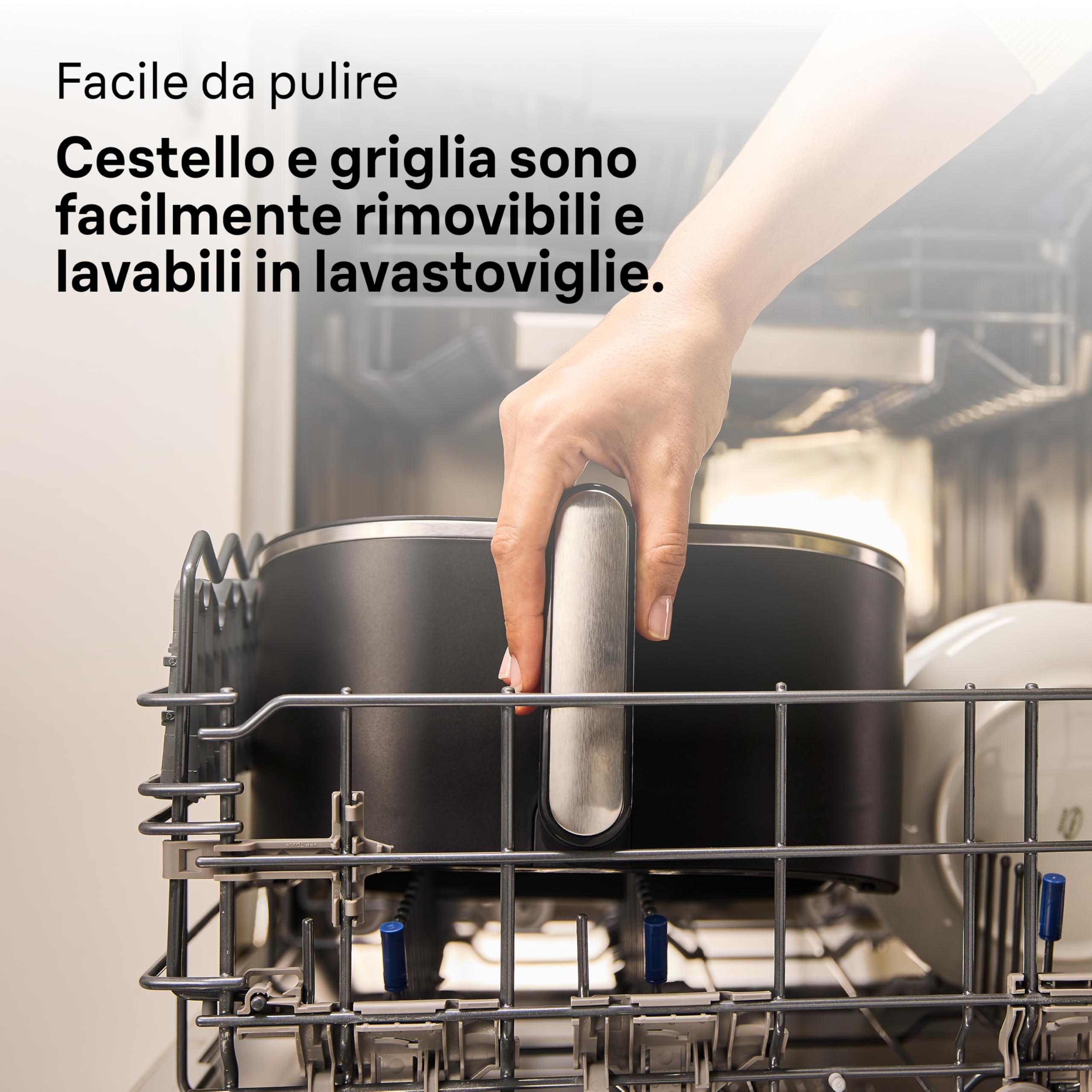 Braun MultiFry 5 - Friggitrice ad aria calda per cottura a basso contenuto di grassi, facile preparazione con 8 programmi di cottura, cestello di cottura senza PFAS con capacità 6L, da 80 °C a 200 °C