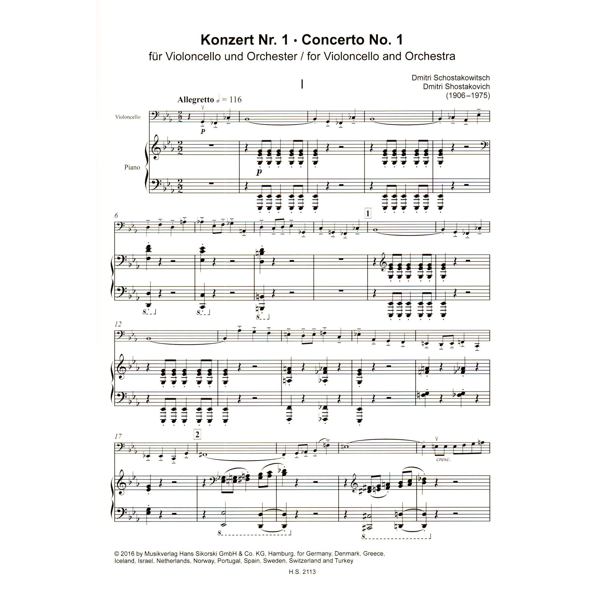 SHOSTAKOVICH - Concerto n. 1 in Mib maggiore Op.107 per Violoncello e Piano (Rostropovich)