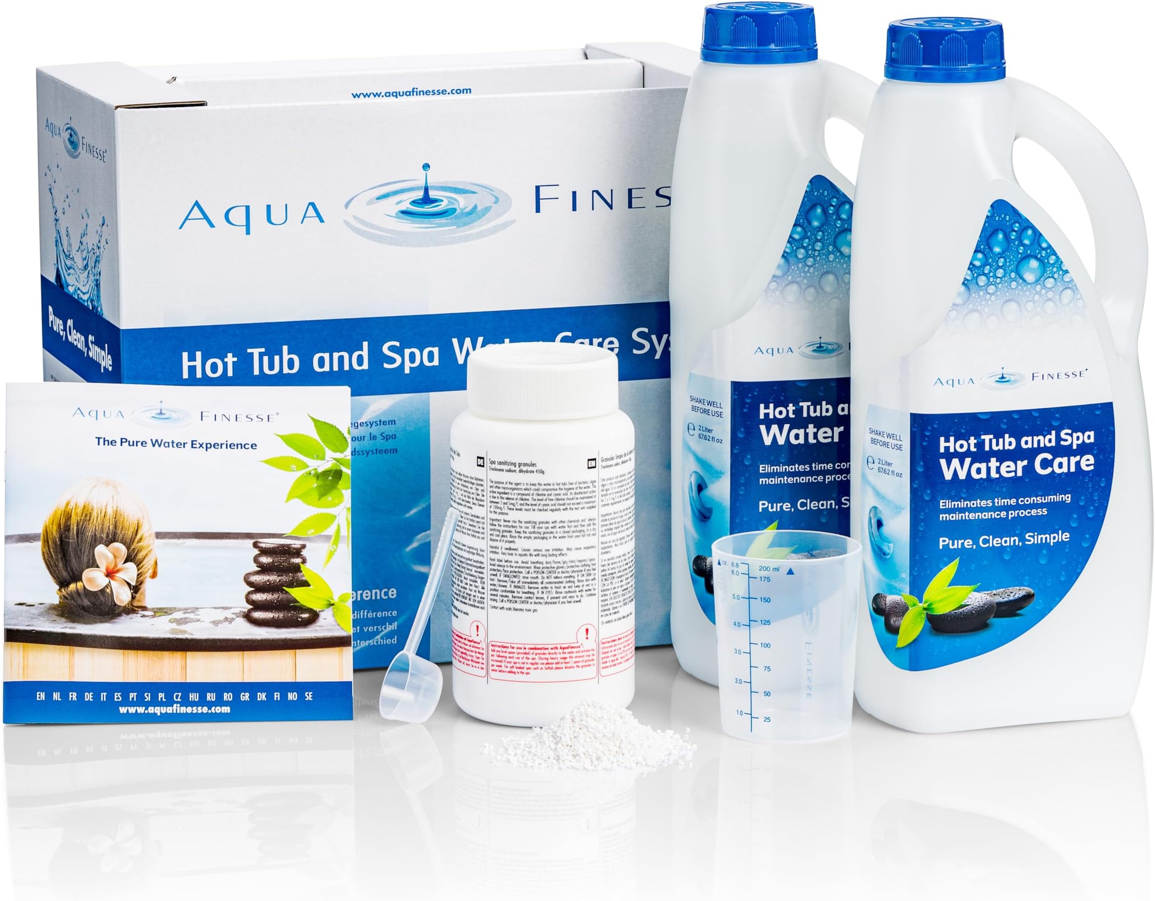 Aquafinesse & Chlorine Granules | Hot Tub Spa Eco Skin Friendly Water Treatment