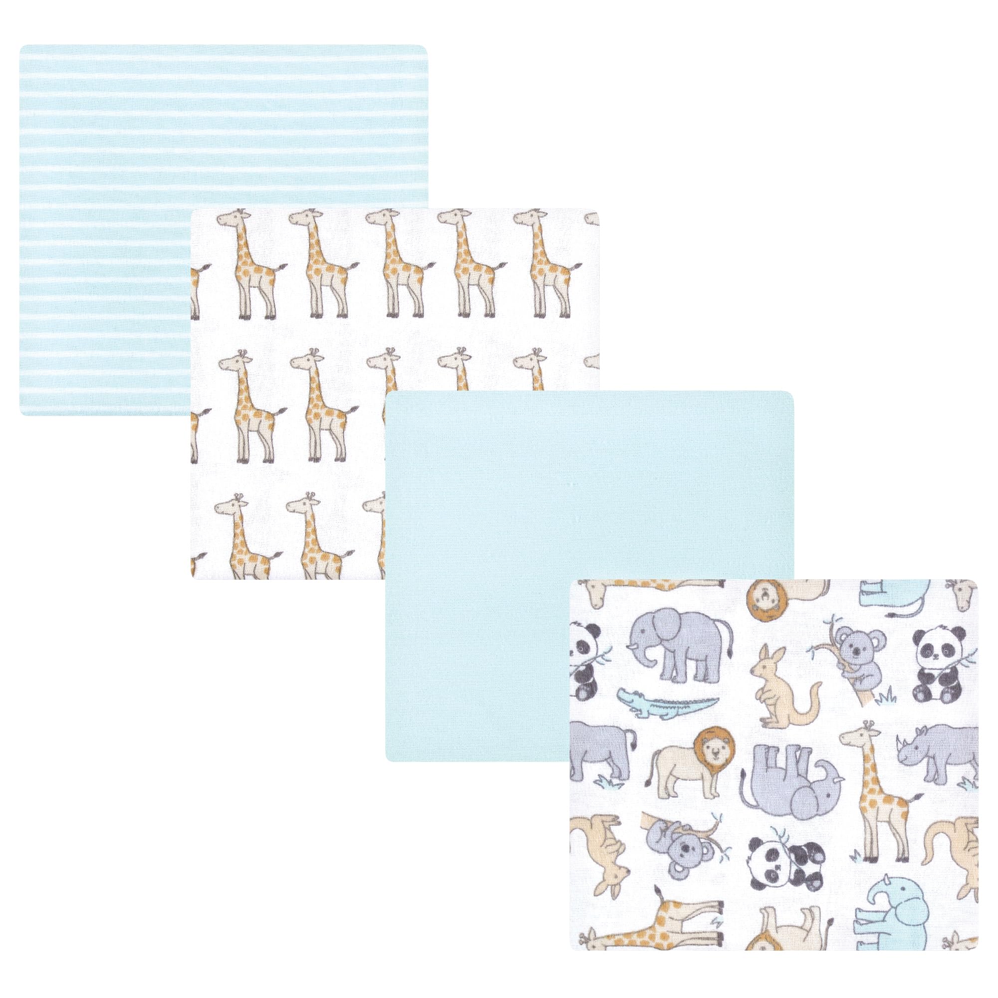 Hudson Baby Unisex Baby Cotton Flannel Receiving Blankets, Kangaroo, One Size