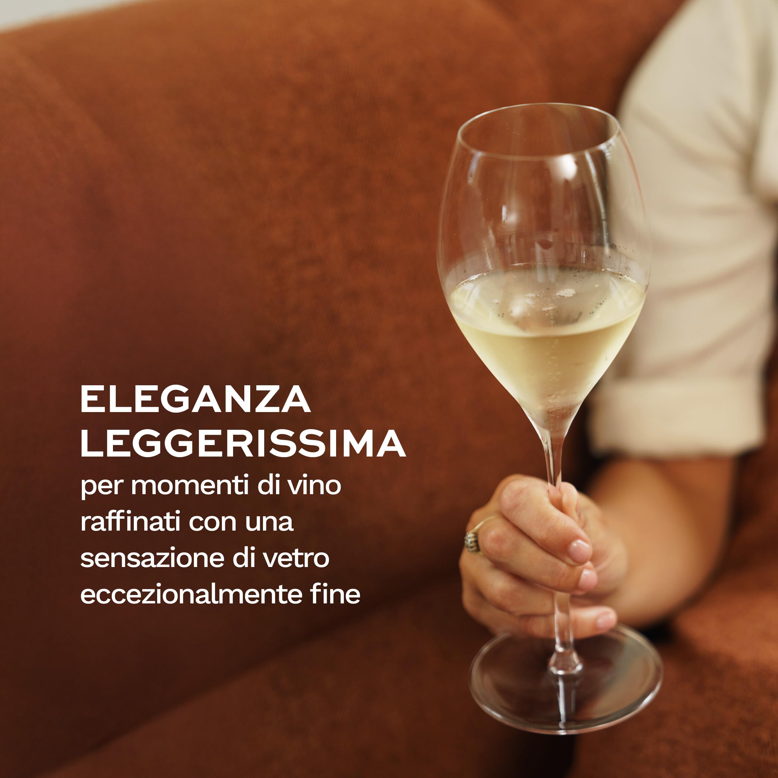 Stölzle Lausitz Bicchieri da Champagne Fino Set di 2, 425 ml – Calici Eleganti per Spumante, Prosecco & Champagne – Bicchieri in Cristallo – Lavabili in Lavastoviglie & Resistenti, Made in Germany