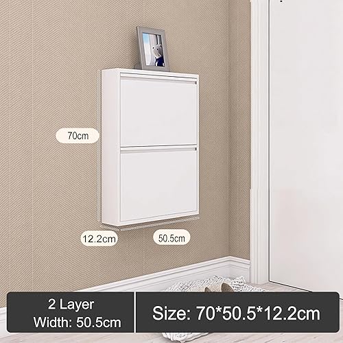 Miniatura 2 de Armario de almacenamiento de zapatos para entrada delgado, armario estrecho para zapatos, almacenamiento oculto de zapatos con puertas, zapatero
