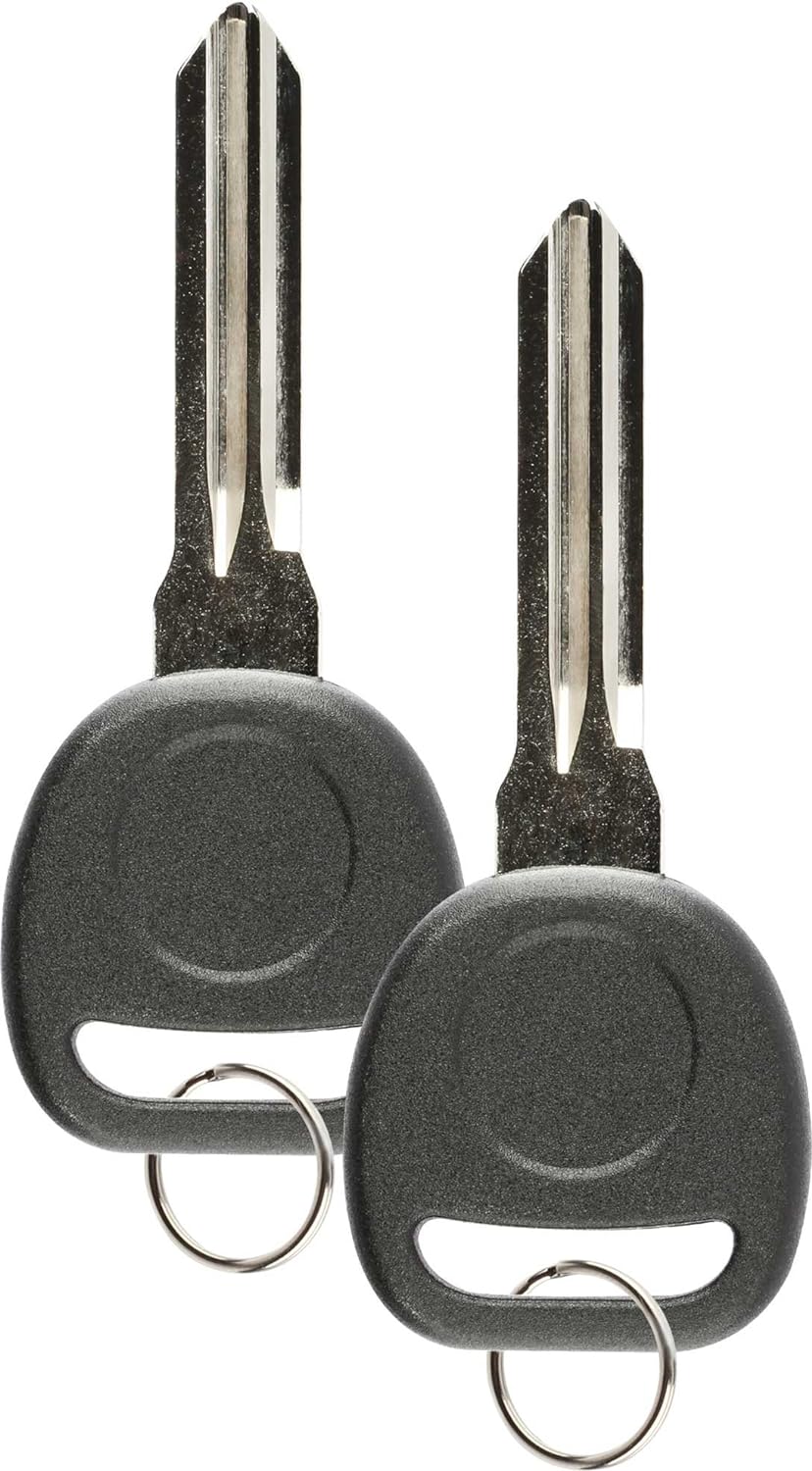 Discount Keyless Replacement Ignition Transponder Uncut Key Compatible with ID 46 Circle + (2 Pack)