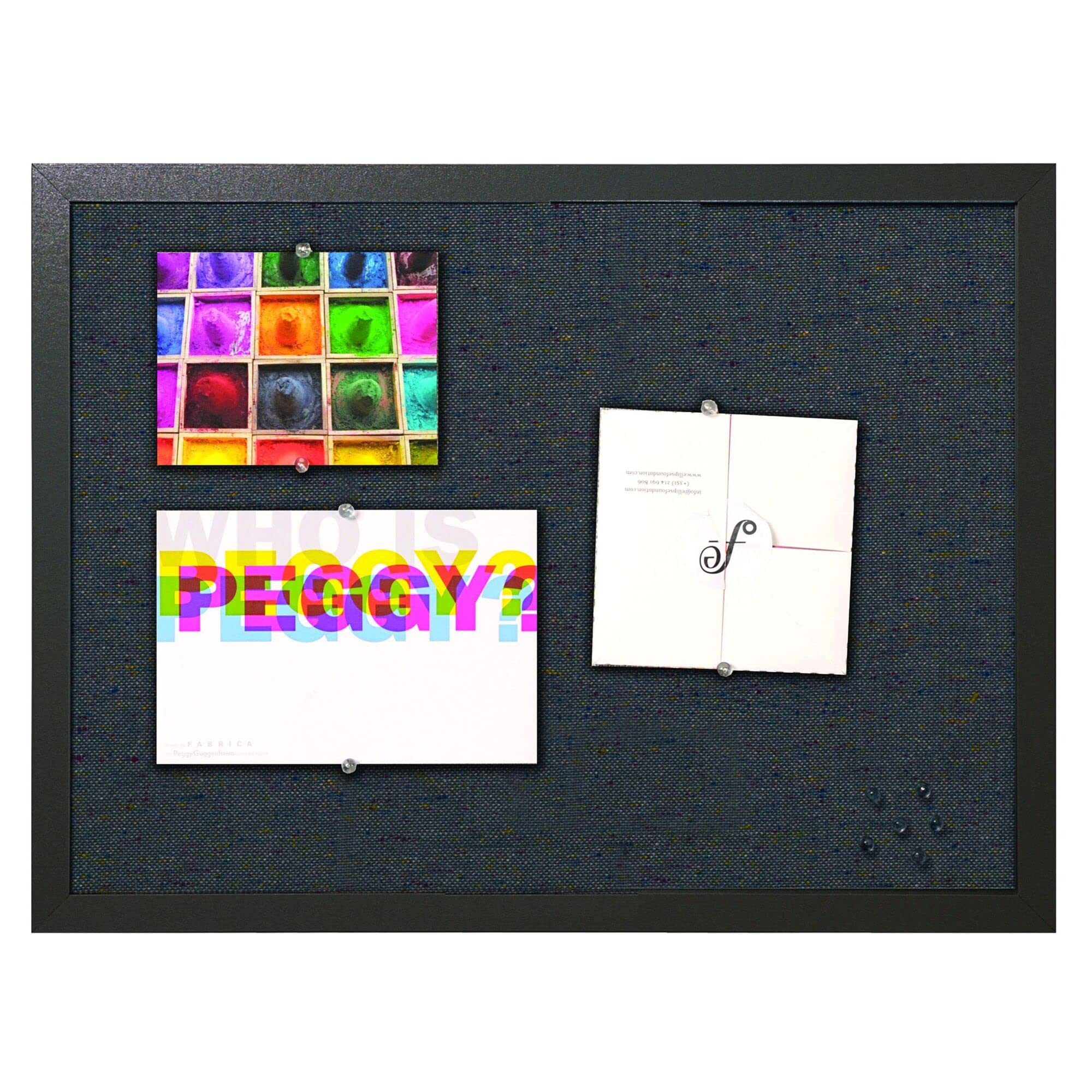 MasterVision Tablero de anuncios de tela perlado para el hogar u oficina en casa, 18 x 24 pulgadas, marco de madera gris (FB0471168-550)
