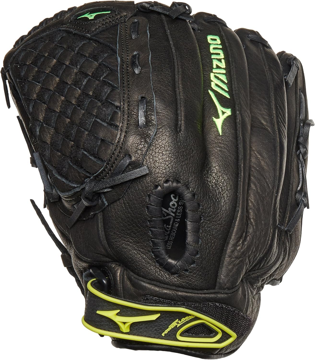 Mizuno GPL1250F1 Prospect Fastpitch Series Left Handed Throw Youth Softball Mitt, Black, 12.50-Inch