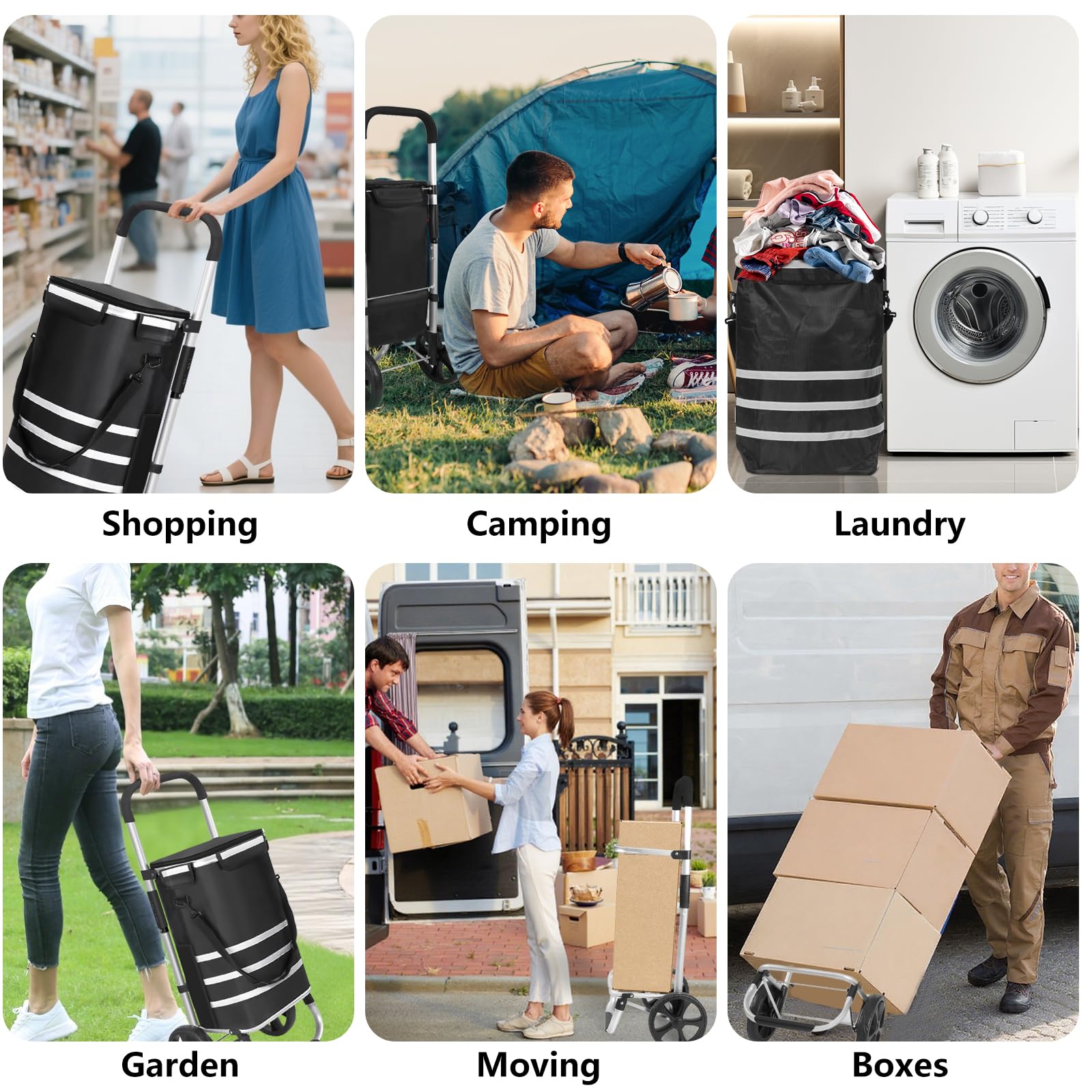 KESSER® Boodschappentrolley | Boodschappenwagen | Shoppingcruiser met een capaciteit... | bol