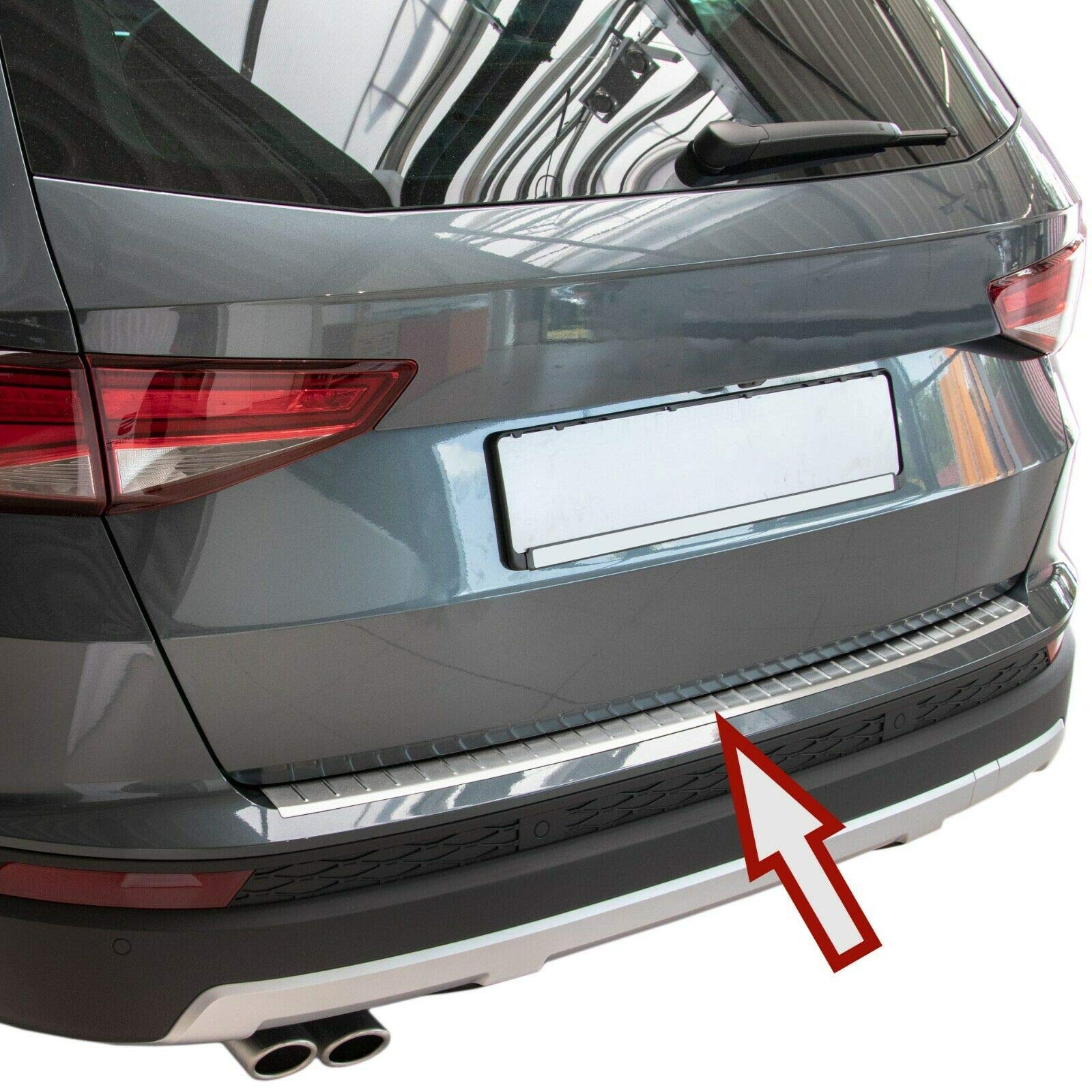 Recambo | Protector de Parachoques Trasero | Compatible con Seat Ateca | a Partir de 2016 | Acero Inoxidable Mate | Protección Borde de Carga