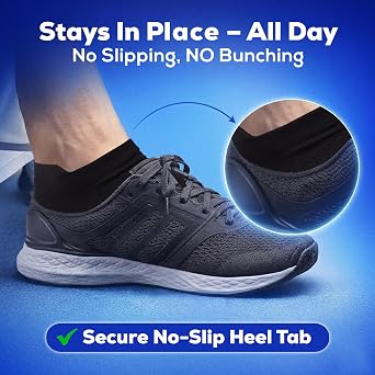 SB SOX - 4 Pairs Compression Ankle Socks, Size Small (Black/Gray + Solid Black)