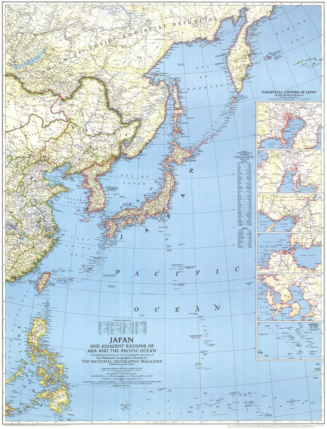 National Geographic Japan and regions of Asia and the Pacific Ocean