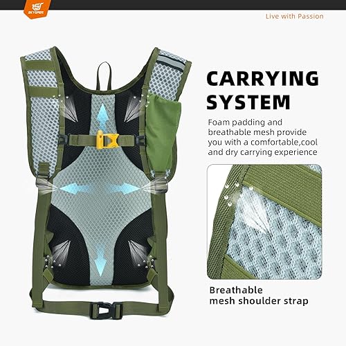 Miniatura 4 de SKYSPER Mochila de senderismo pequeña Mochila de viaje de 15 L, ligera, resistente al agua, mochilas de senderismo para mujeres y hombres,