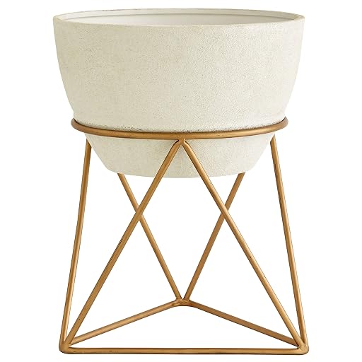 Rivet Casual Metal Planter and Stand