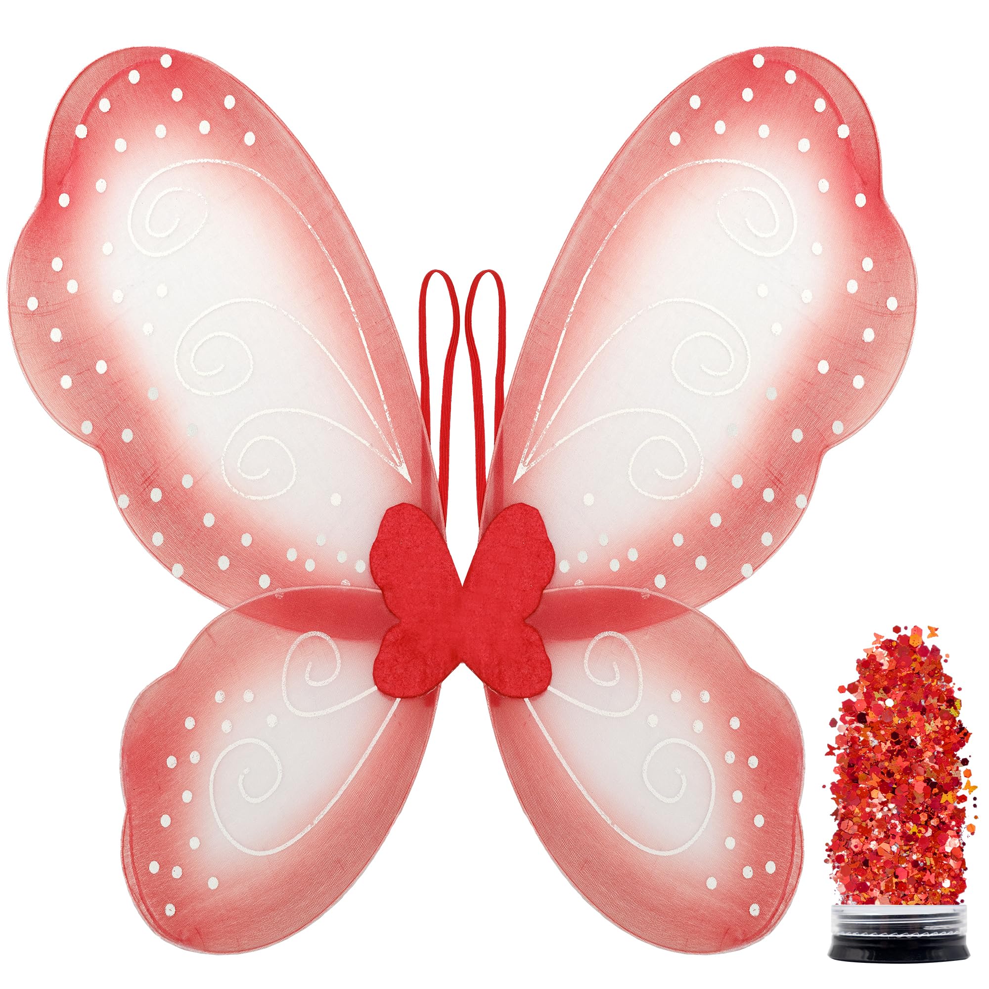 Butterfly Wings with Chunky Glitter - Butterfly Costume - Fairy Wings Costume Set - Fairy Costume for Woman