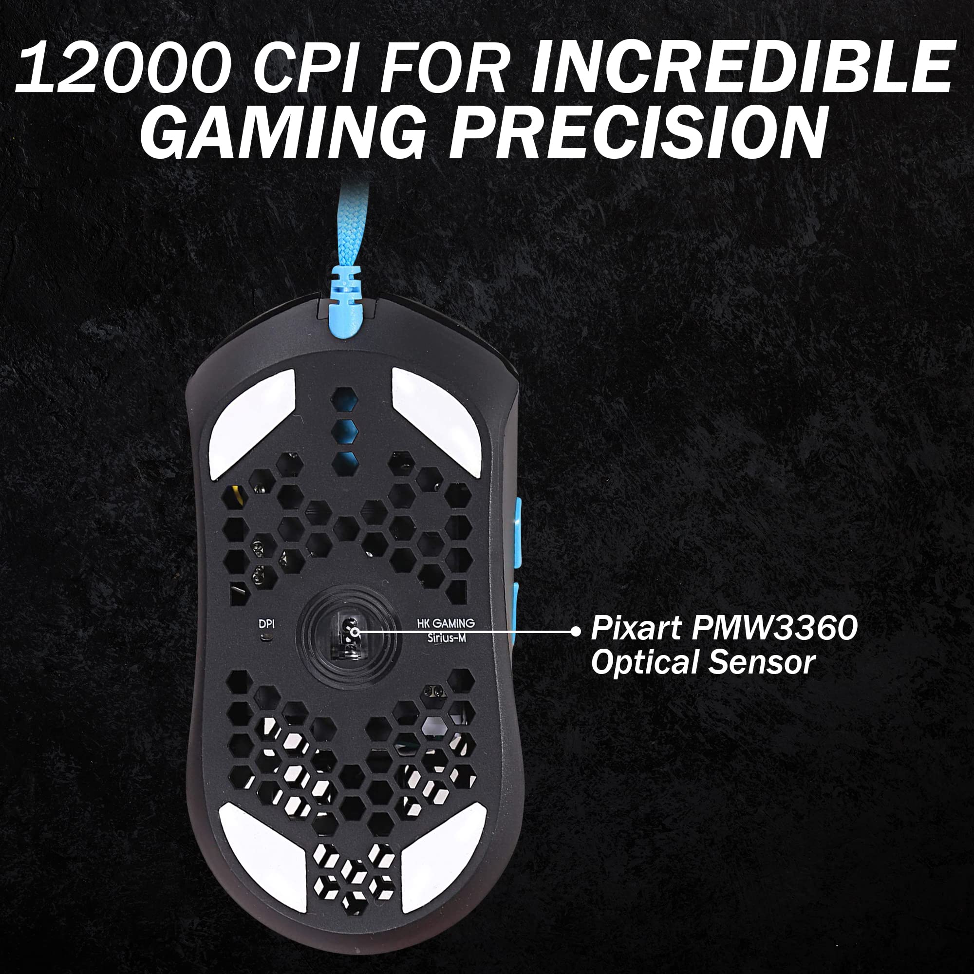 Nama Juicer Canada HK GAMING Mira XM1 Ultra Lightweight Gaming Mouse - 58g  Wired Mouse With 16000 CPI & Paracord Cable Ninja Mouse