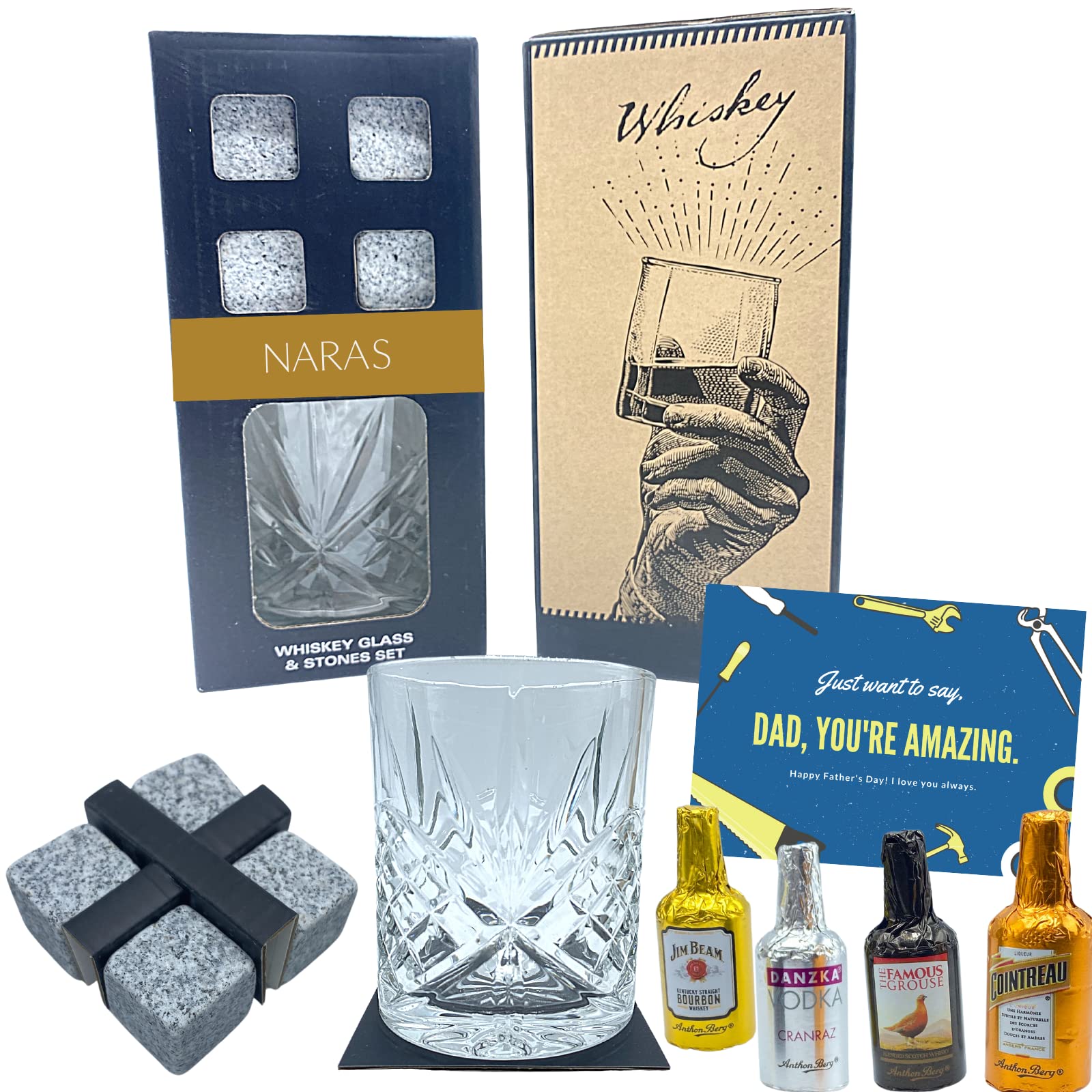 Buy hers Day Presents Whiskey Gift Sets for Men, Whiskey Glass