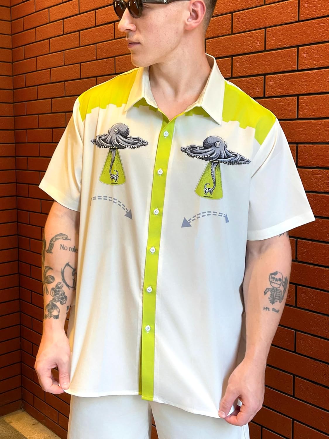 Hawaiian Western Cowboy Shirts, BBQ Holiday Parties,Funny Vintage Print Button-Down Shirt,Beach Aloha Shirt - Image 3