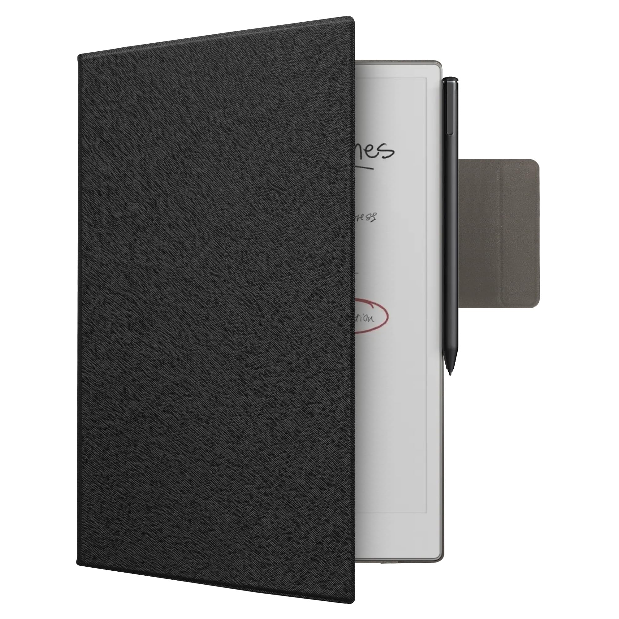 kwmobile Etui na tablet kompatybilne z Remarkable Paper Pro Cover - lekkie etui ze skóry PU z zamknięciem magnetycznym - czarne