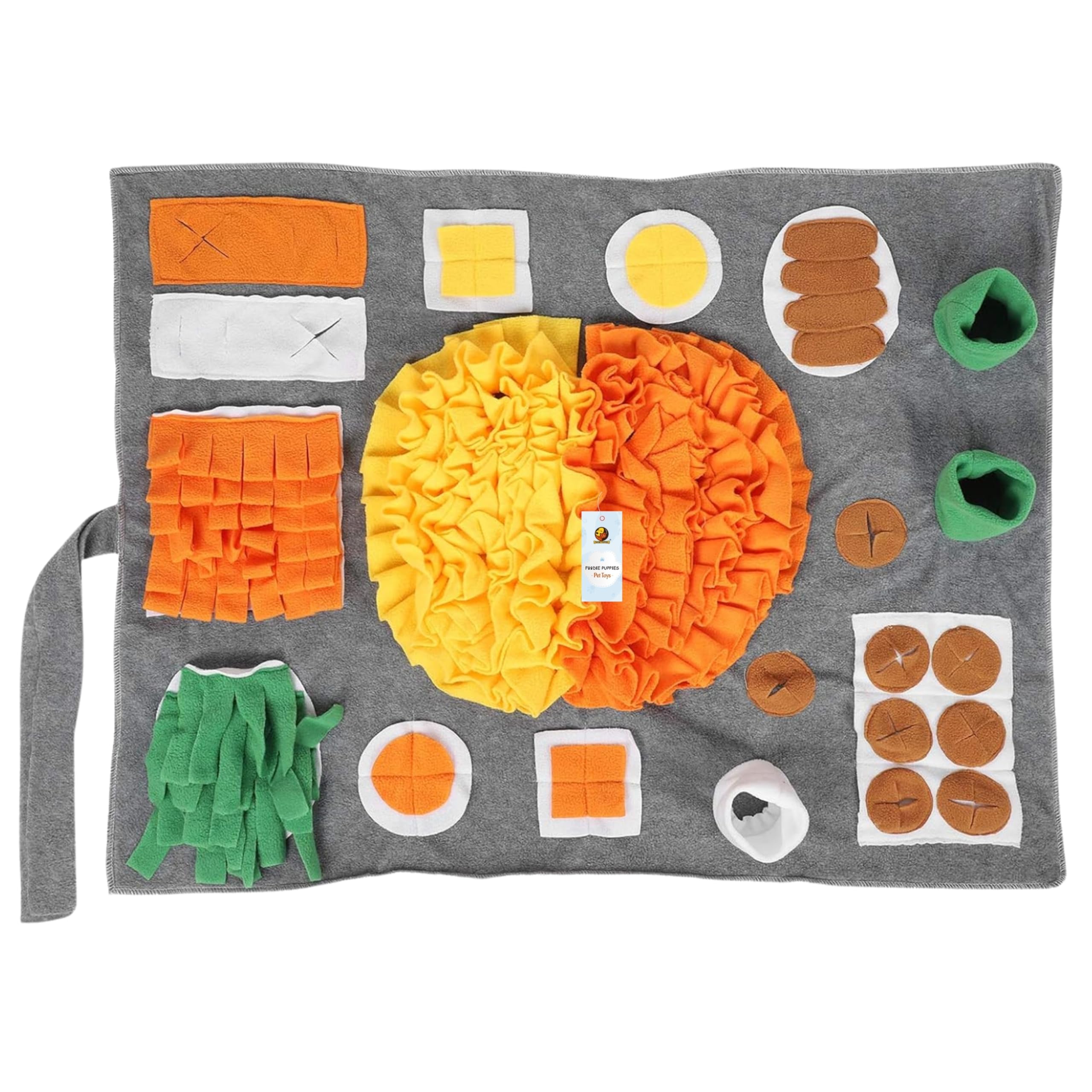 Foodie Puppies Large Forage Snuffle Mat for Dogs (Glimpse Snuffle Mat) | Pet Puzzle Toy, Interactive Feeding/Games/Travel/Boredom Reduction | Encourages Natural Foraging Skills-image-22