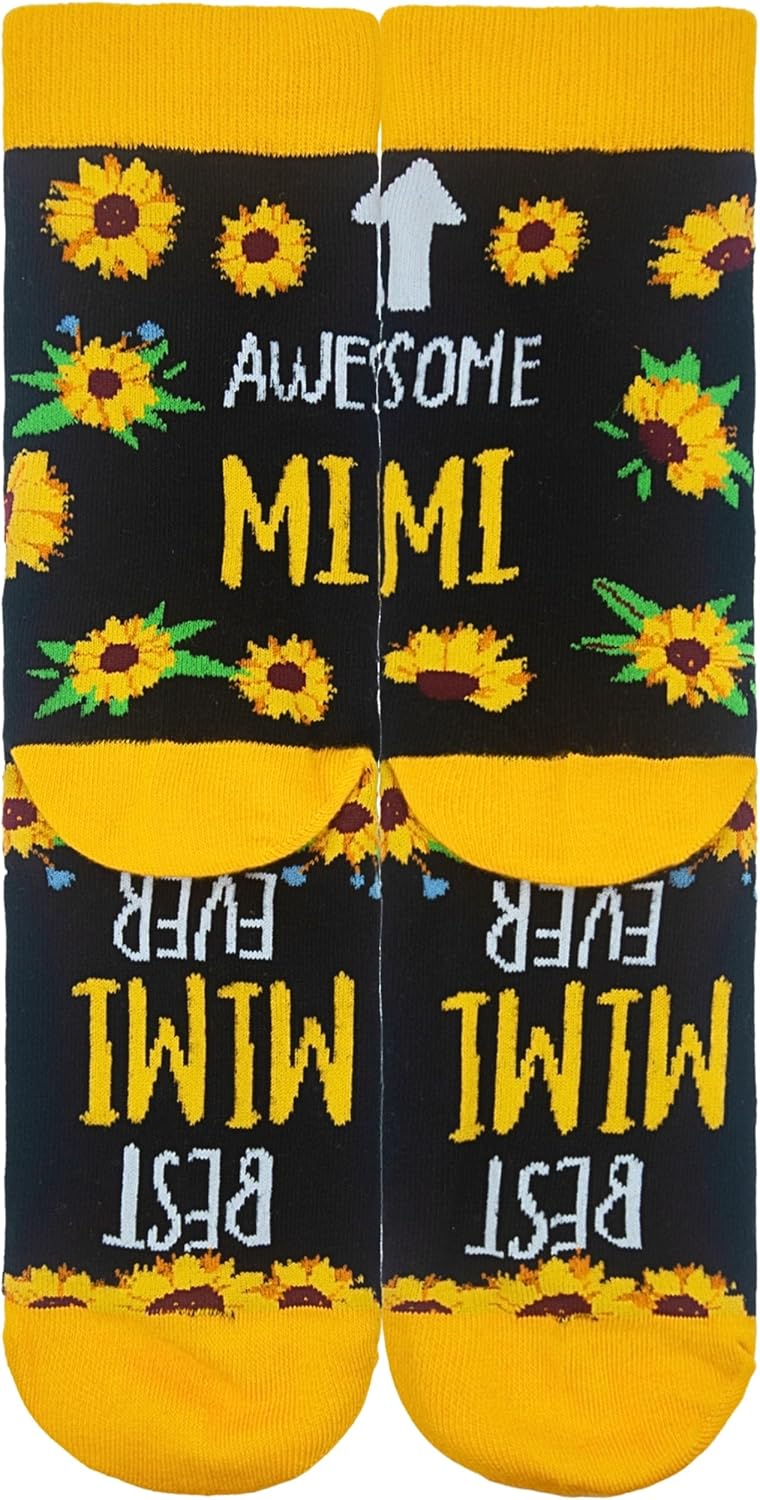 InnoBeta Mimi Gifts, Mothers Day Gifts for Mimi, One Size Crew Socks on Mother's Day, Christmas, Birthday - Image 7