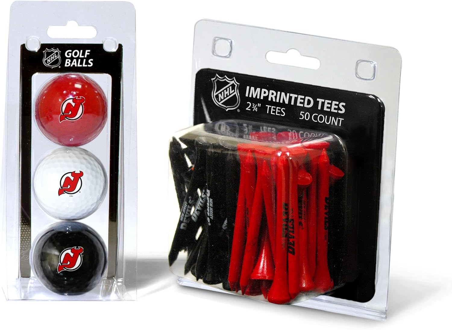 Team Golf NHL Philadelphia Flyers 3 Golf Balls and 50 Golf Tees Logo Imprinted Golf Balls (3 Count) & 2-3/4" Regulation Golf Tees (50 Count), Multi Colored