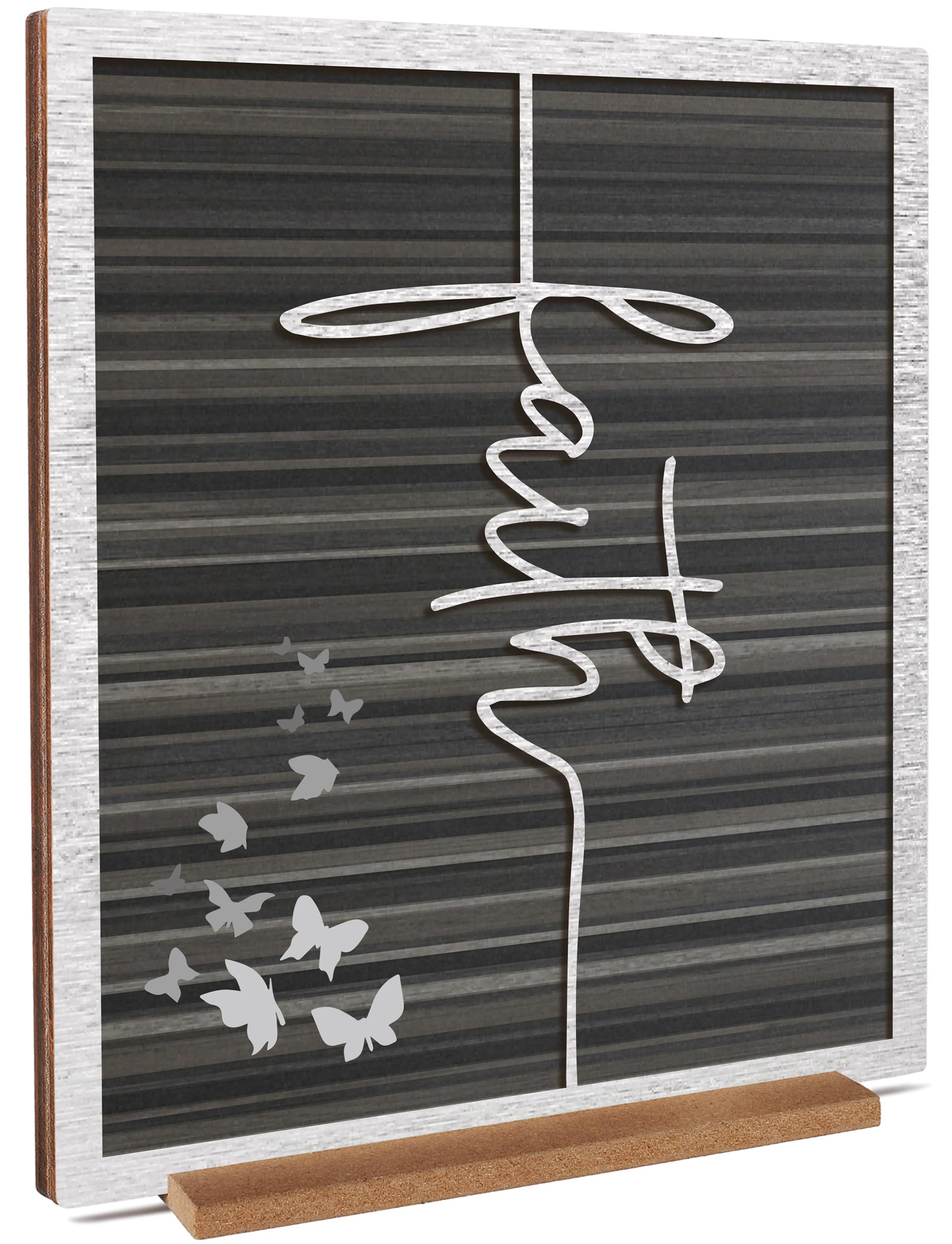 ARTINAEL Christian Gifts for Women Faith, Wood Jesus Art Decor Signs & Plaques for Entryway Table Desk Shelf Tiered Tray, Inspirational Butterfly Design Motivational Gift for Home Office Farmhouse