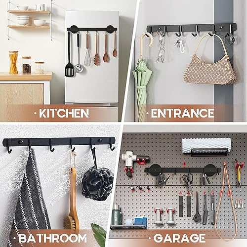 Miniatura 2 de Soporte magnético para utensilios para nevera, perchero magnético resistente para puerta de metal, estante magnético para herramientas de barbacoa,