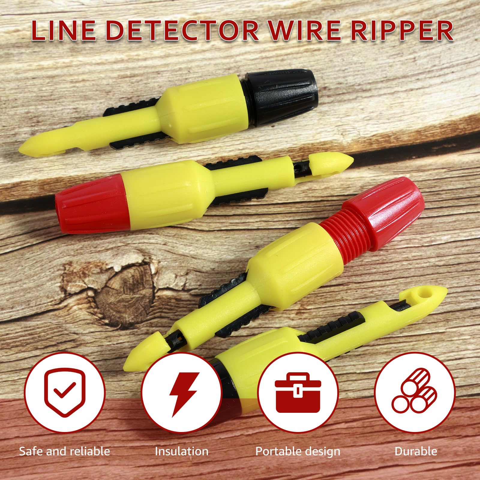 4 Pcs Wire Piercing Probe Kit, Portable Insulation Piercing Clip Set Wear Resistant Wire Piercing Testing Tool Piercing Probe Clip Tool for Multimeter Voltage Thermometer Voltmeter Testing, 2mm 4mm