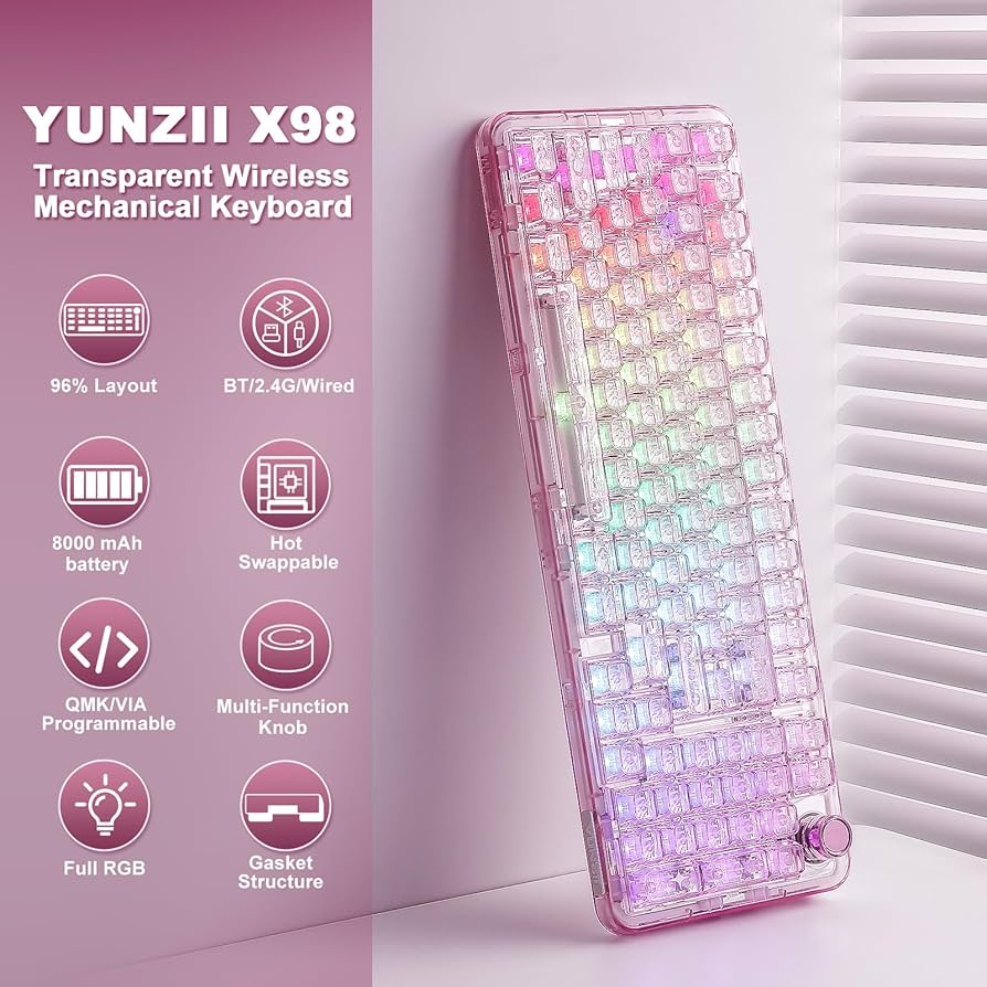 ★美品★ YUNZII X98 メカニカルキーボード 組立て済キーボード ☆美品☆ YUNZII X98 メカニカルキーボード 組立て済キーボード