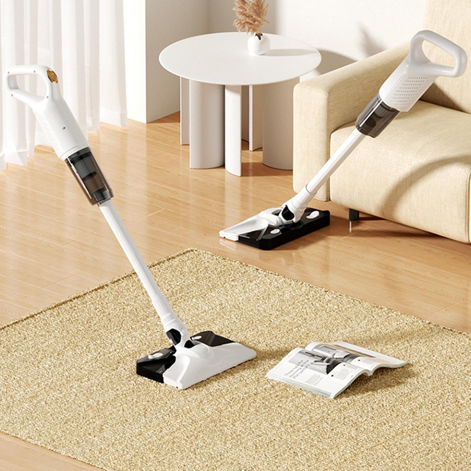 Aspiradora inalámbrica pequeña – Aspiradora inalámbrica Potente | Limpiador de Pelo Lavable para alfombras y Suelos Duros Ligeros para oficinas
