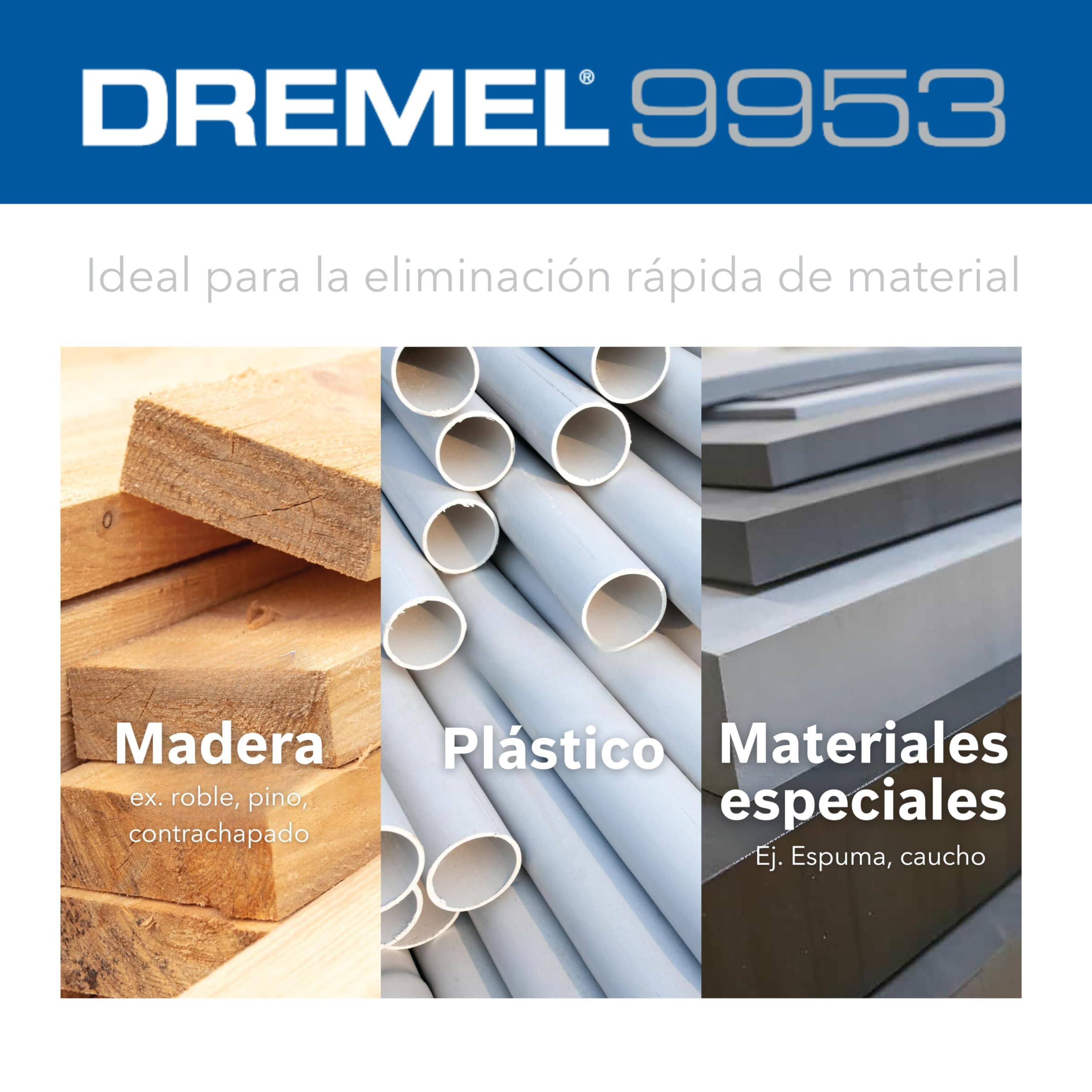 Punta Per Intaglio Dremel MAX 9953 - Larghezza 9.5 Mm, Acciaio Inox, Per Legno, Plastica, Gomma E Schiuma - Foto 10