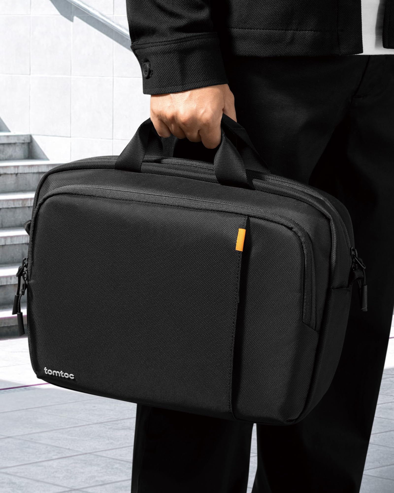 tomtoc Multifuncional Bolsa de hombro Bolsa de ordenador portátil para 13-14 pulgadas MacBook Air/Pro, 2024 13,5" Microsoft Surface Laptop 6, Lenovo ThinkPad/Dell Inspiron/ASUS ZenBook/Acer Aspire 14