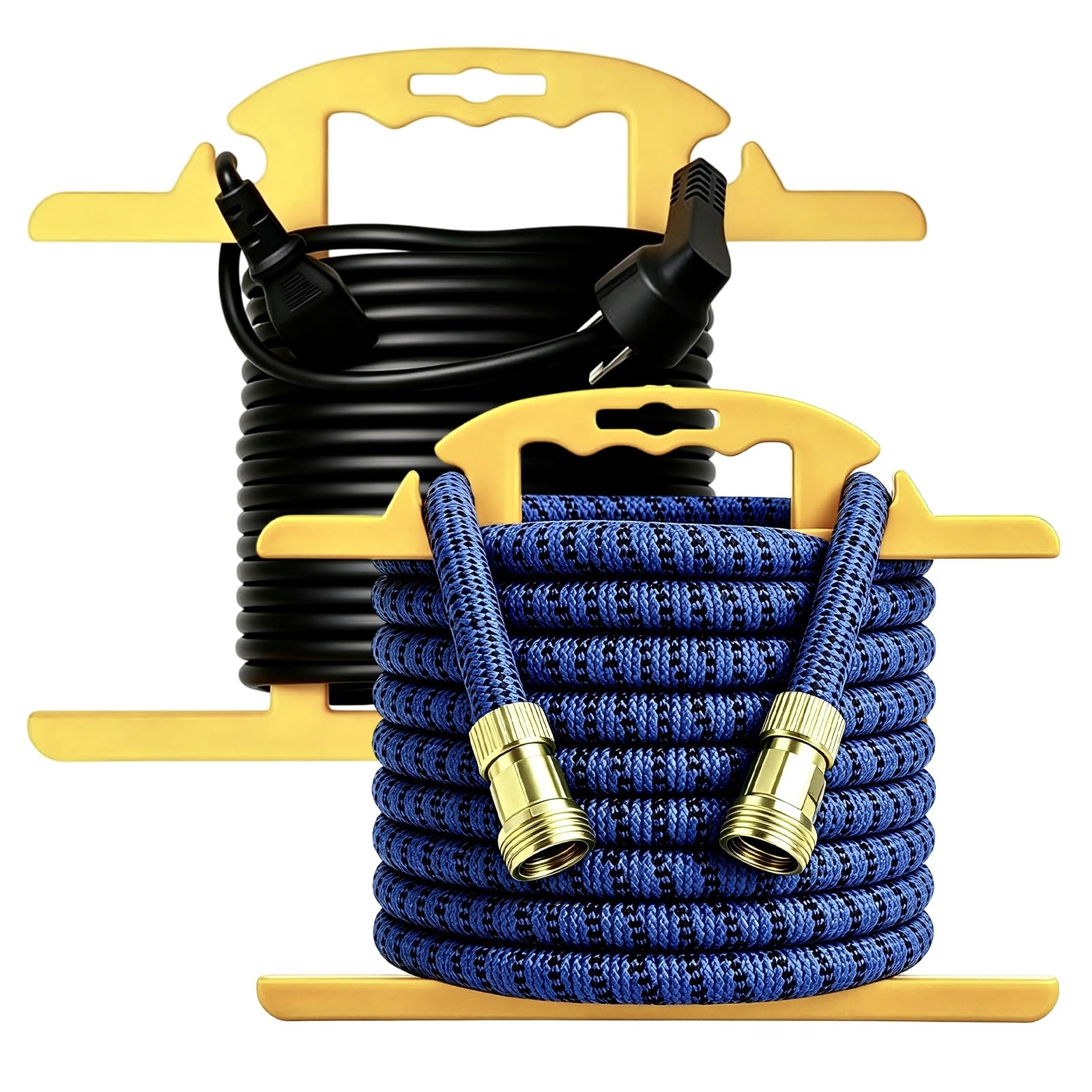 2 Pack Cable Winder Reel Heavy Duty Extension Cord Reel Hose Reel, H-Shape Extension Lead Organizer with Handle for Garden Tools, Home and Office Wires, Camping, Christmas Lights, Bouncy Castles, DJ