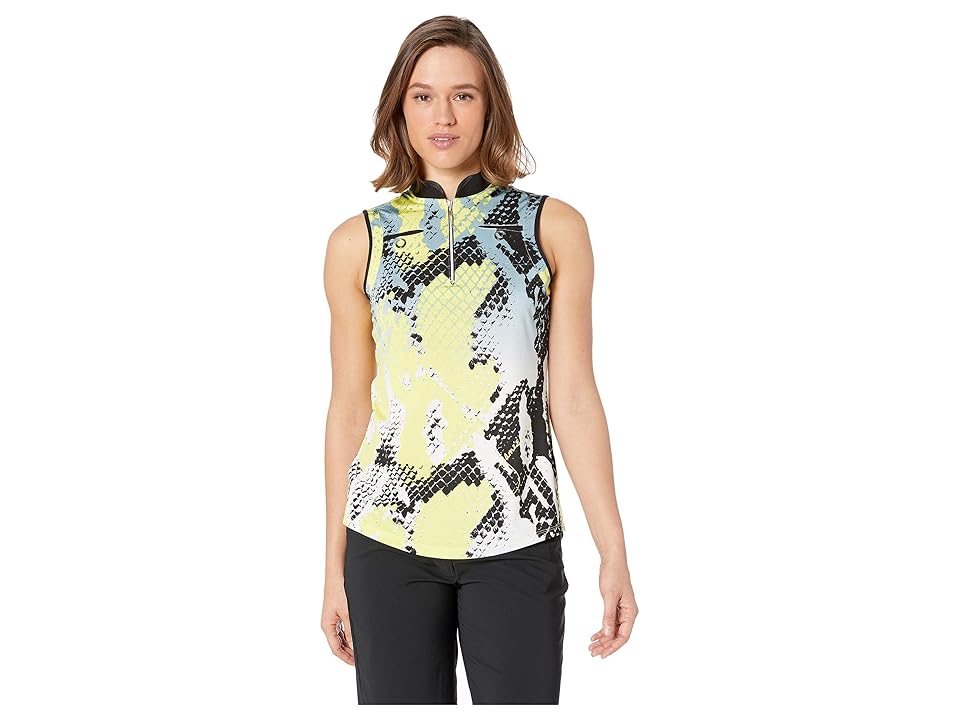 

Jamie Sadock Boa Print Short Sleeveless Top (Atomica) Women's Clothing, Blue