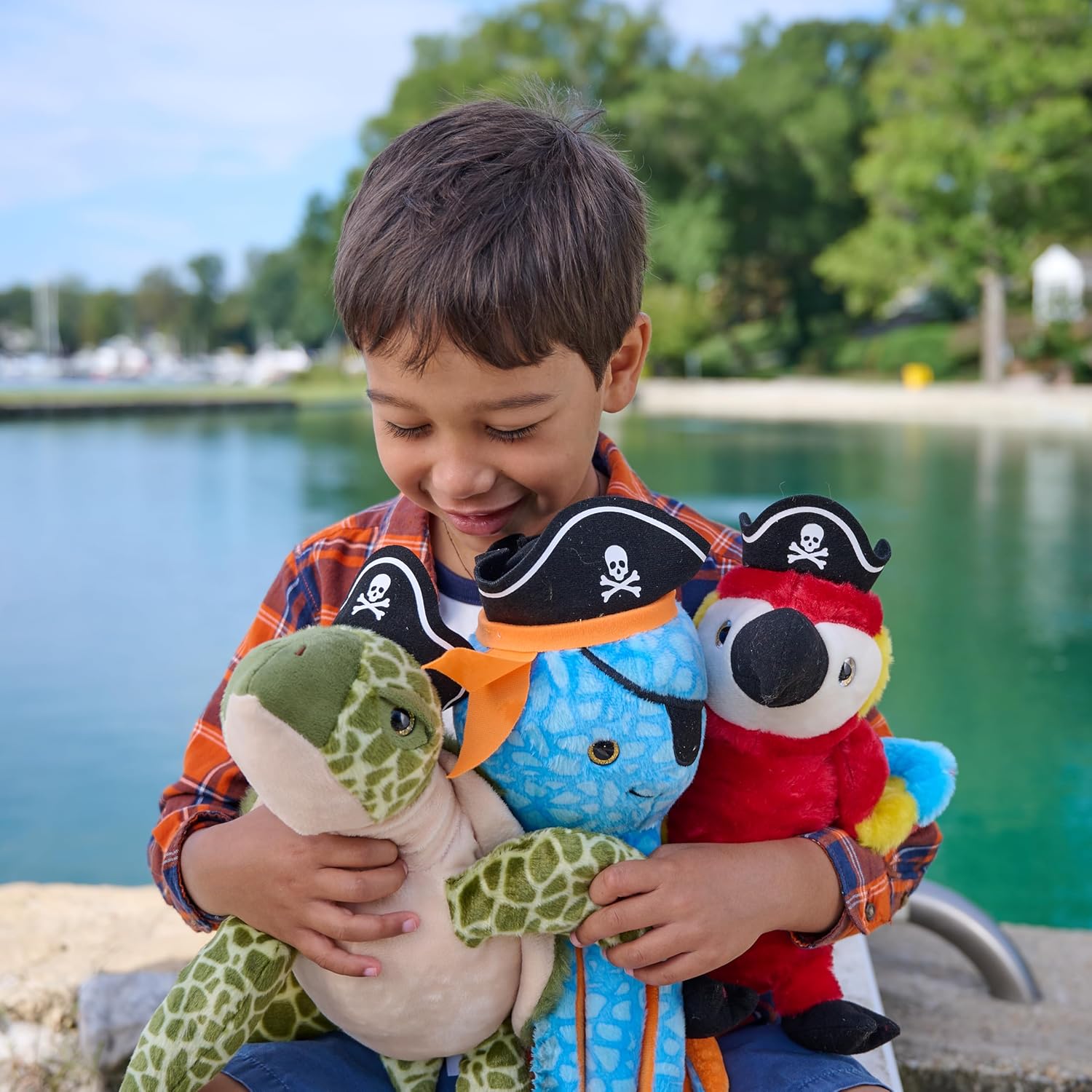 The Petting Zoo Octopus Stuffed Animal Plushie, Gifts for Kids, Pirate Animals, Pirate Octopus Plush Toy 15 inches - Image 3