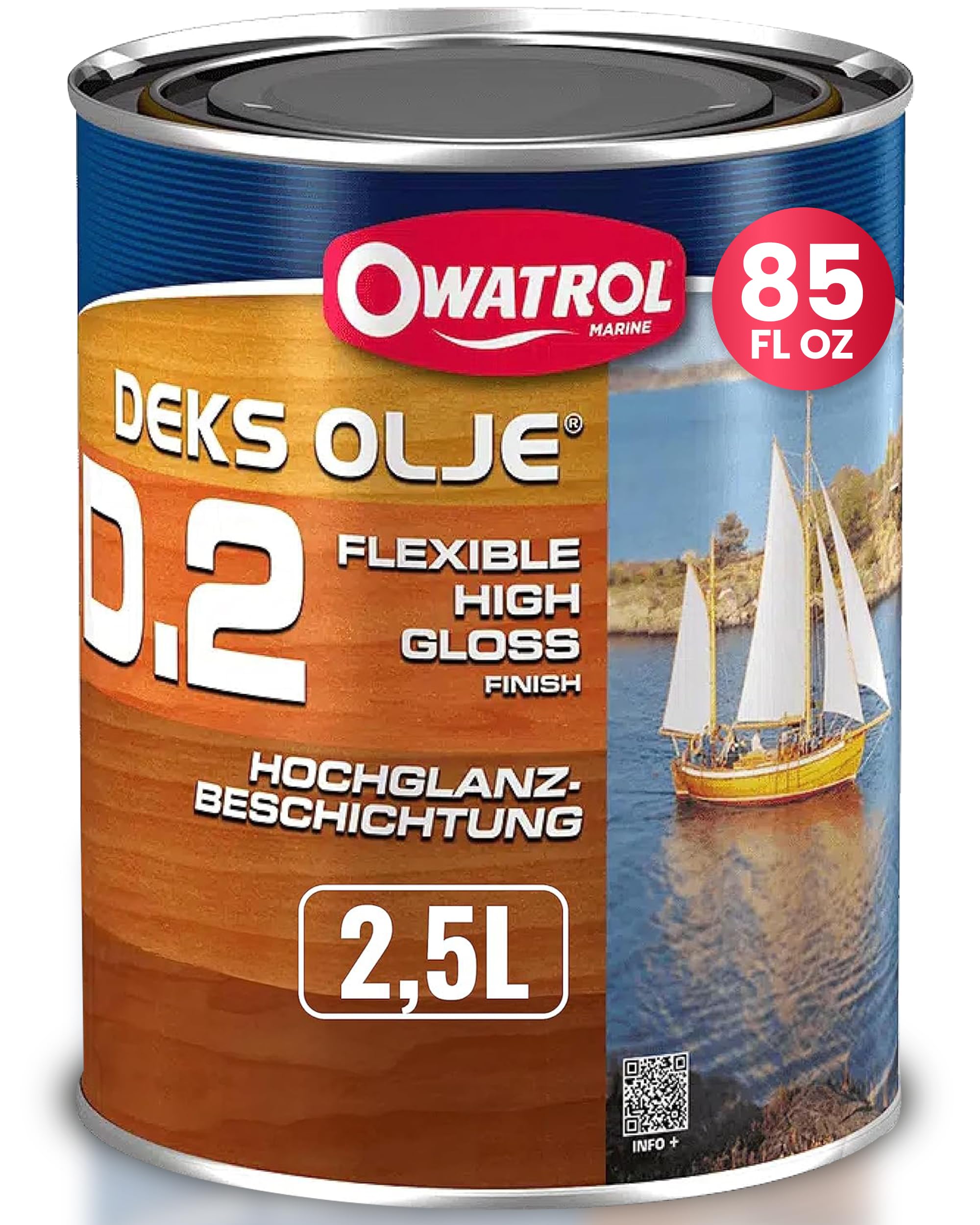 Owatrol Transparent Deks Olje D2 'Marine Varnish 2.5 Litre