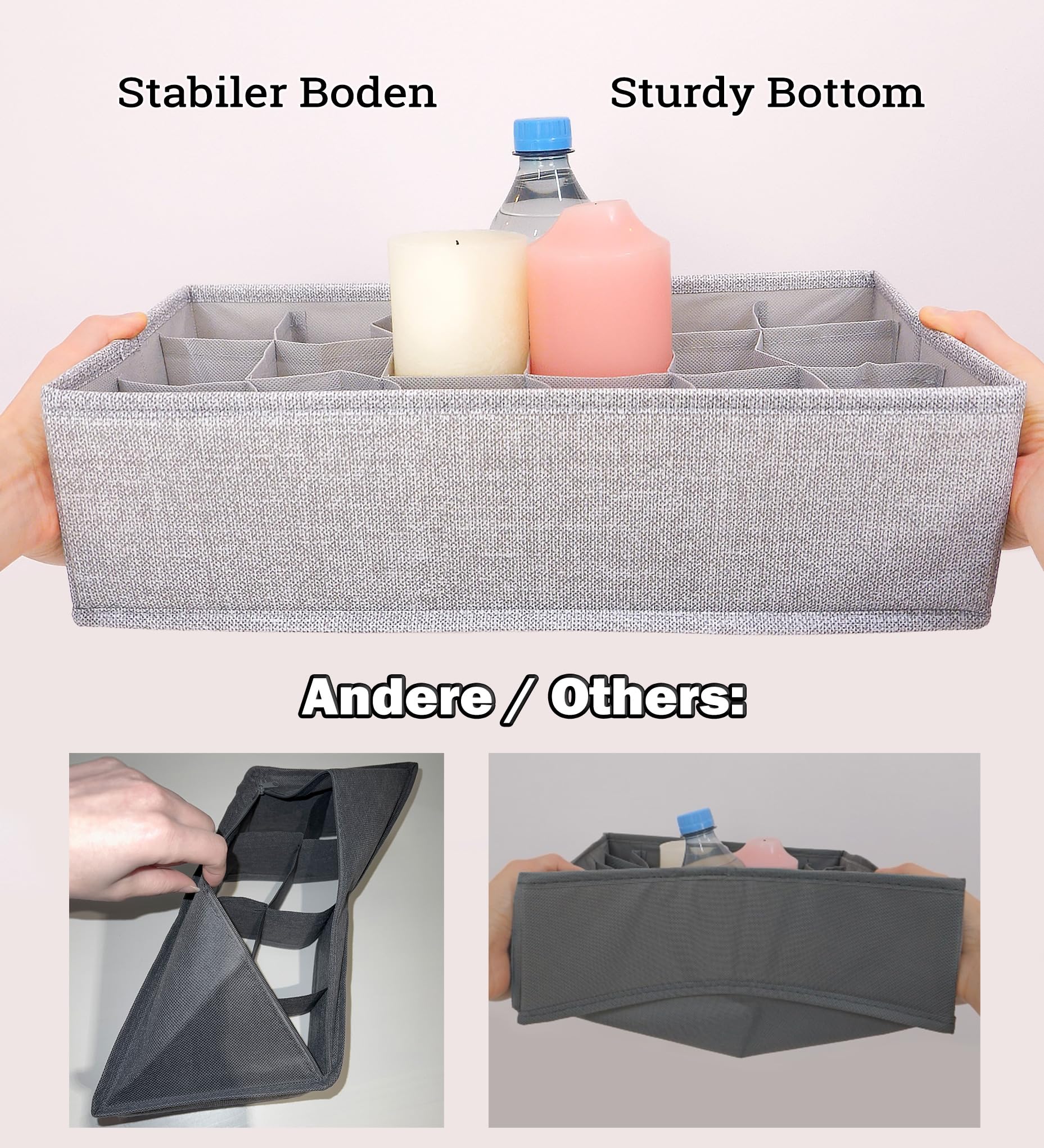 SIMPLE JOY® Organizador de cajones compatible con Ikea (HEMNES (60 compartimentos))